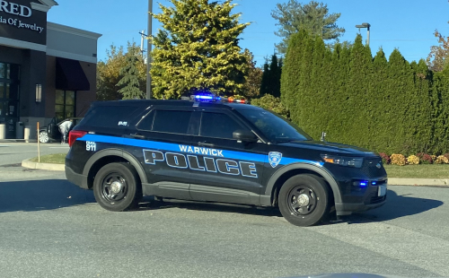 Additional photo  of Warwick Police
                    Cruiser P-11, a 2021 Ford Police Interceptor Utility                     taken by Kieran Egan