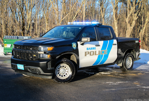 Additional photo  of Barre Police
                    Cruiser 3031, a 2019 Chevrolet Silverado Crew Cab                     taken by Kieran Egan