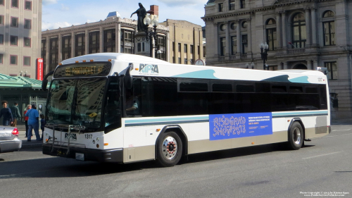 Additional photo  of Rhode Island Public Transit Authority
                    Bus 1317, a 2013 Gillig BRT                     taken by Kieran Egan