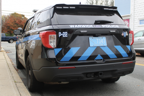 Additional photo  of Warwick Police
                    Cruiser P-22, a 2021 Ford Police Interceptor Utility                     taken by @riemergencyvehicles