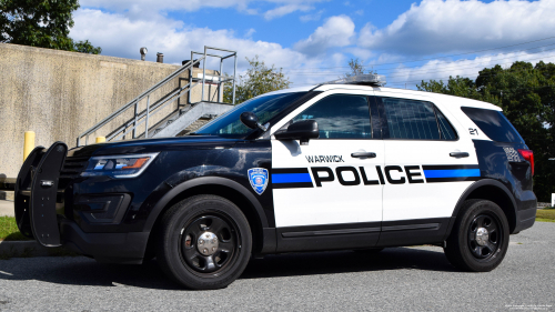 Additional photo  of Warwick Police
                    Cruiser P-21, a 2019 Ford Police Interceptor Utility                     taken by @riemergencyvehicles