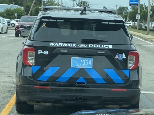 Additional photo  of Warwick Police
                    Cruiser P-9, a 2021 Ford Police Interceptor Utility                     taken by @riemergencyvehicles