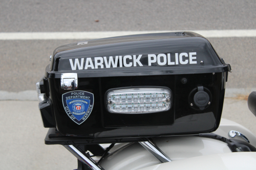 Additional photo  of Warwick Police
                    Motorcycle 2, a 2010-2015 Harley Davidson Electra Glide                     taken by @riemergencyvehicles