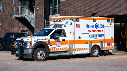 Additional photo  of Boston EMS
                    Paramedic 2, a 2021 Ford F-450/Braun                     taken by Kieran Egan