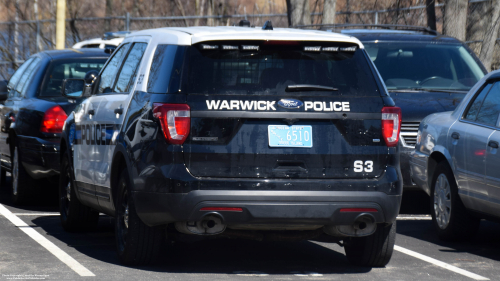 Additional photo  of Warwick Police
                    Cruiser S-3, a 2017 Ford Police Interceptor Utility                     taken by Kieran Egan