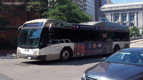 Additional photo  of Rhode Island Public Transit Authority
                    Bus 1038, a 2010 Gillig BRT HEV                     taken by Kieran Egan