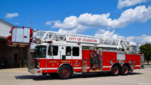 Additional photo  of Cranston Fire
                    Ladder 2, a 2003 HME/Smeal                     taken by Kieran Egan