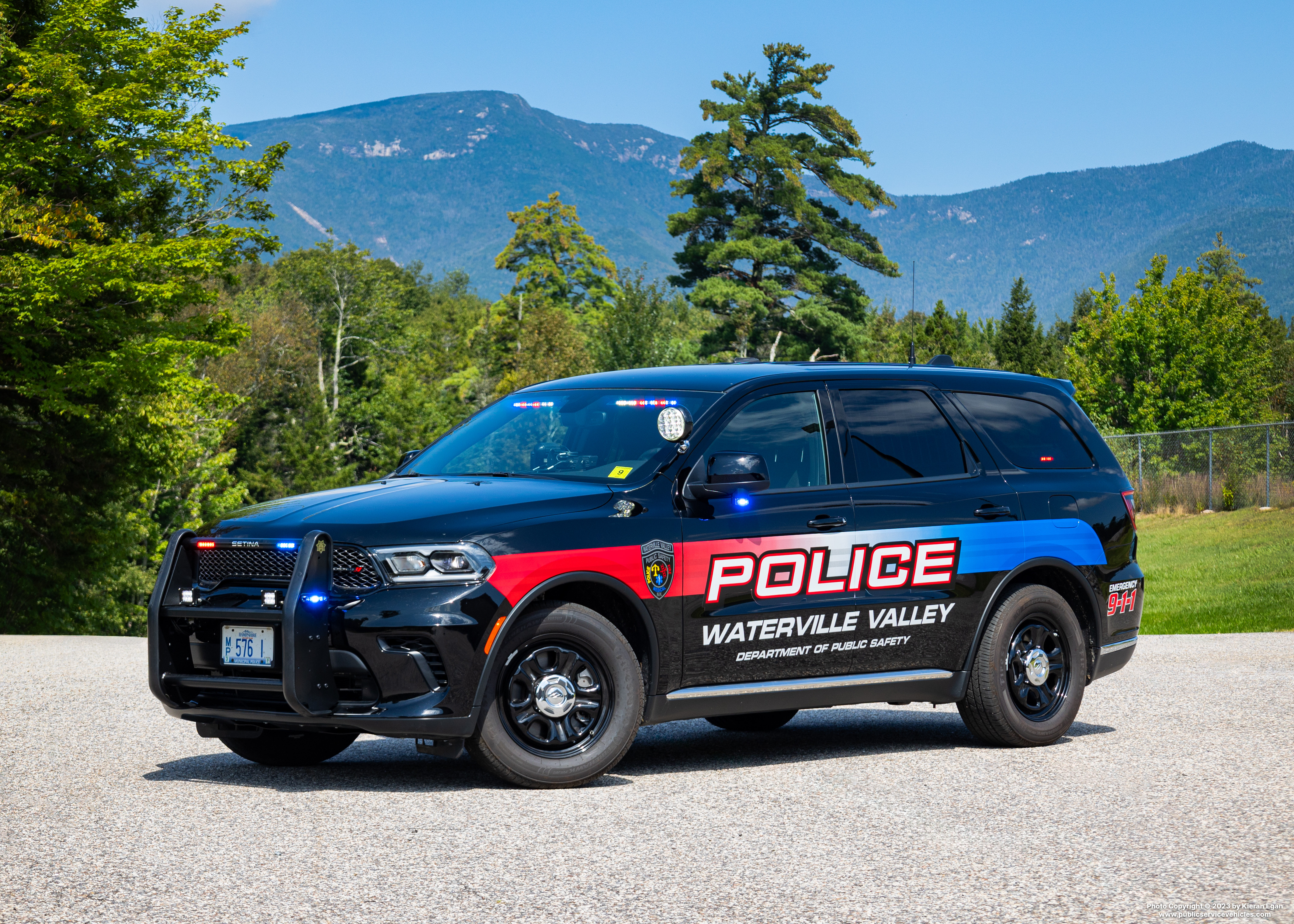 A photo  of Waterville Valley Public Safety
            Car 1, a 2023 Dodge Durango             taken by Kieran Egan