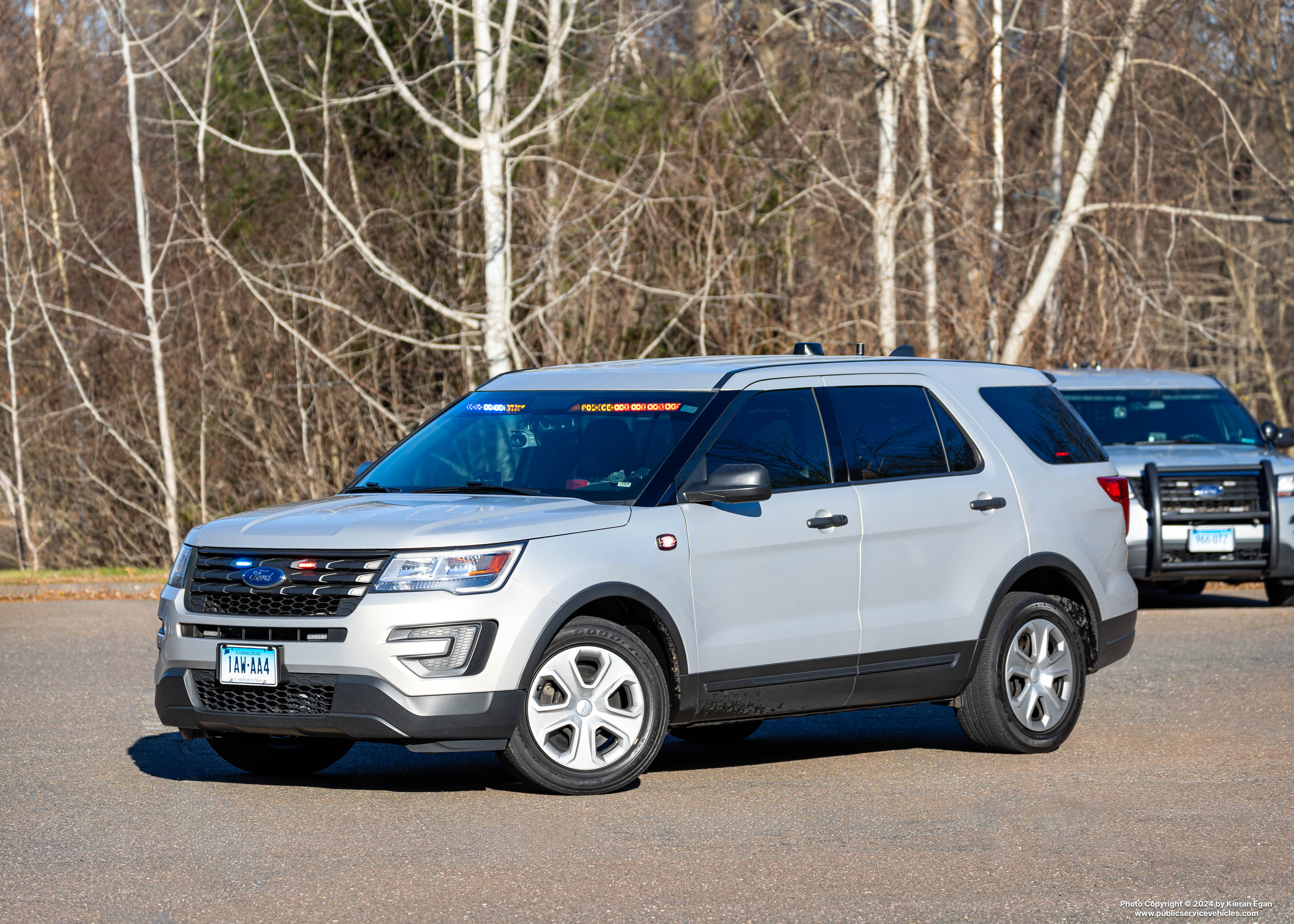 A photo  of Connecticut State Police
            Patrol Unit, a 2016-2019 Ford Police Interceptor Utility             taken by Kieran Egan