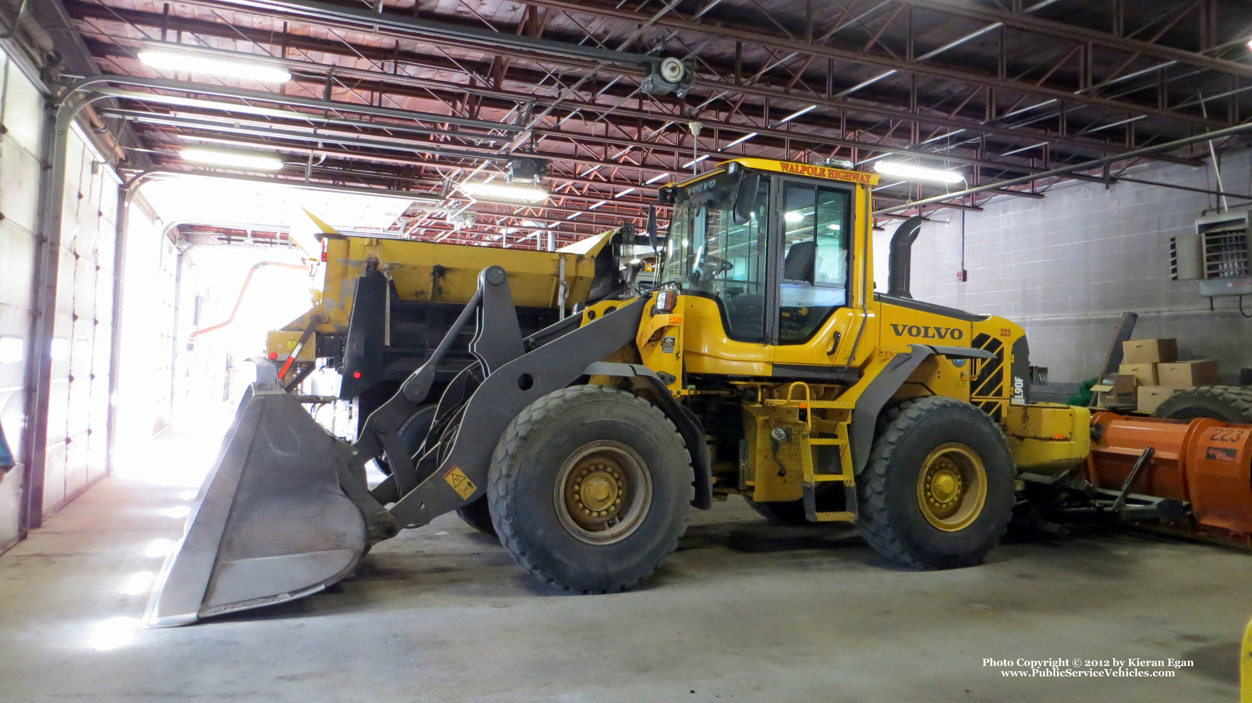 A photo  of Walpole Highway Department
            Loader 223, a 2007 Volvo L70F             taken by Kieran Egan