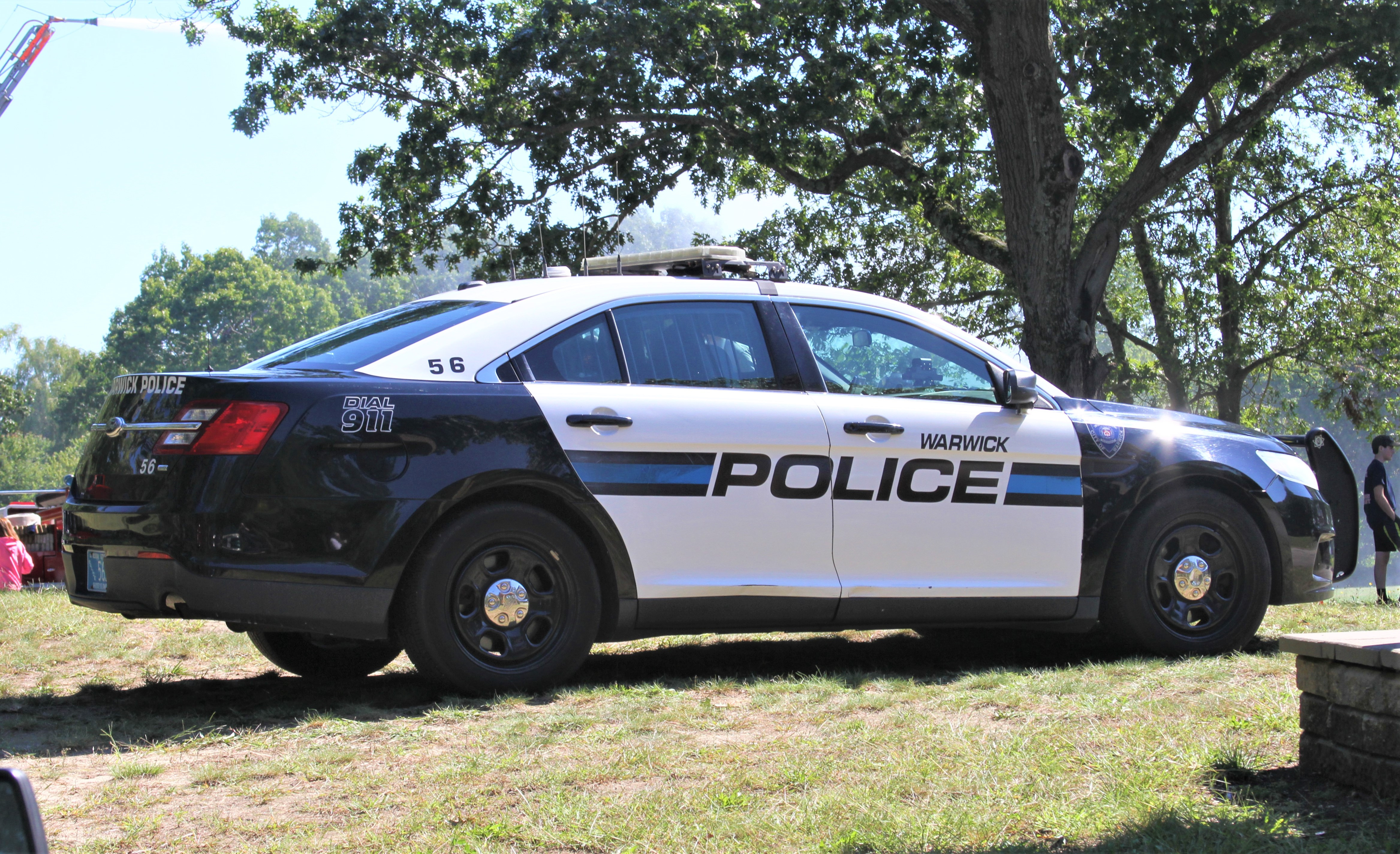 A photo  of Warwick Police
            Cruiser CP-56, a 2014 Ford Police Interceptor Sedan             taken by Richard Schmitter