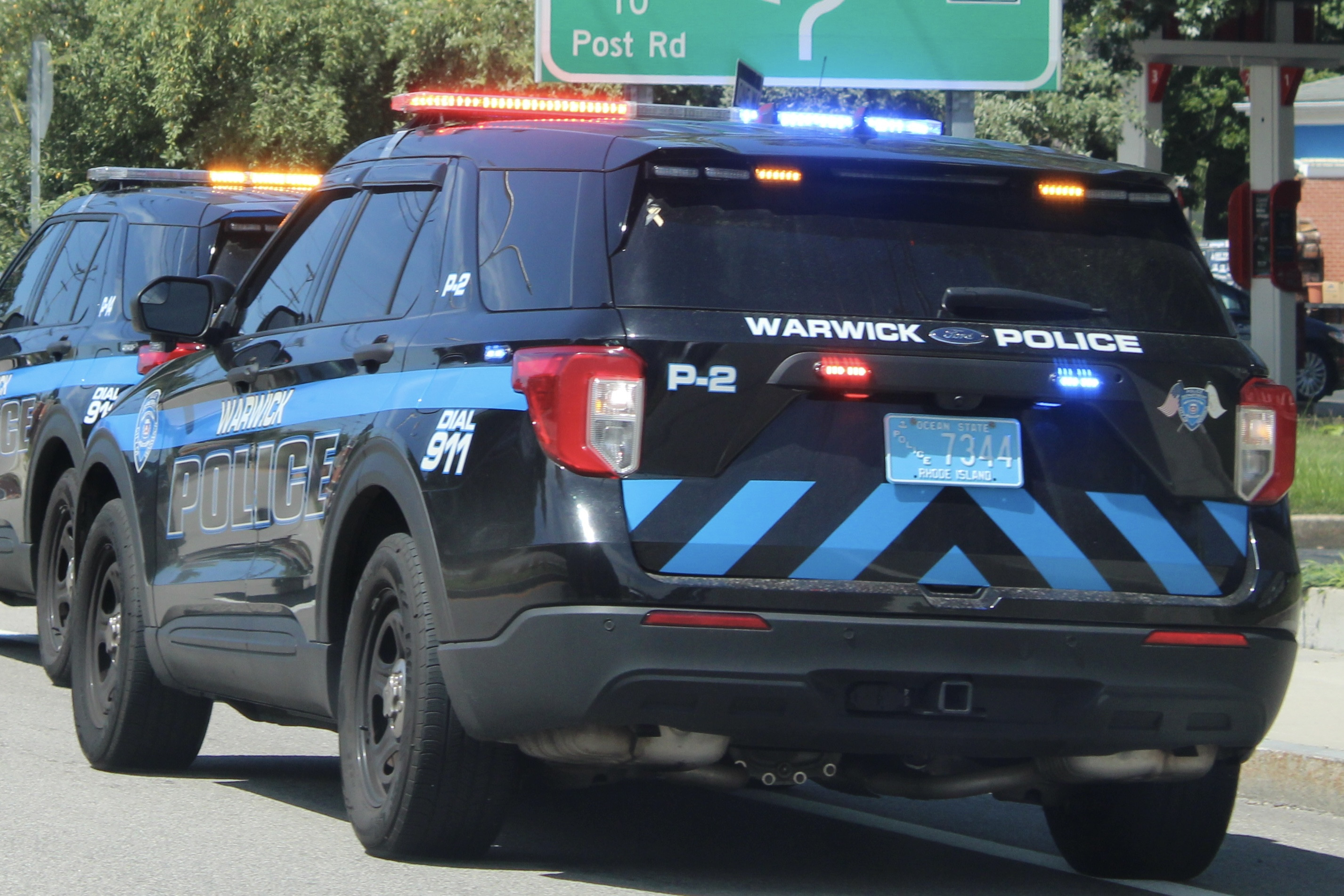 A photo  of Warwick Police
            Cruiser P-2, a 2021 Ford Police Interceptor Utility             taken by @riemergencyvehicles