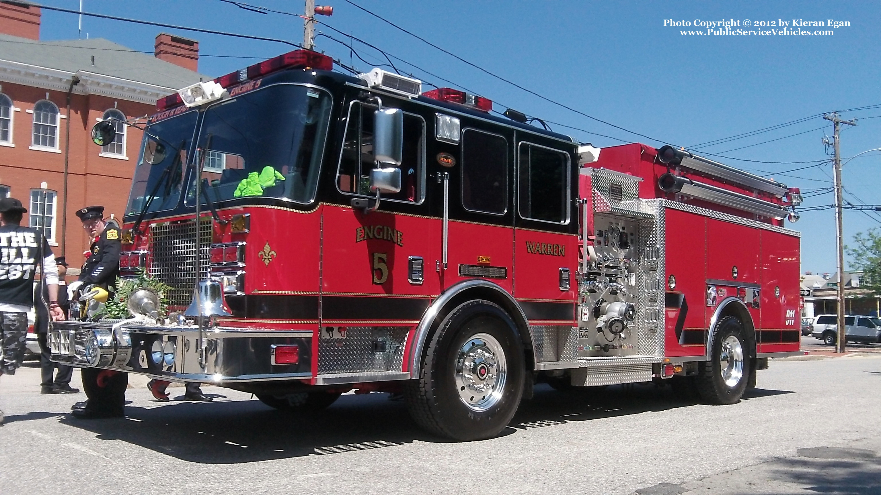 A photo  of Warren Fire
            Engine 5, a 2009 KME Predator             taken by Kieran Egan