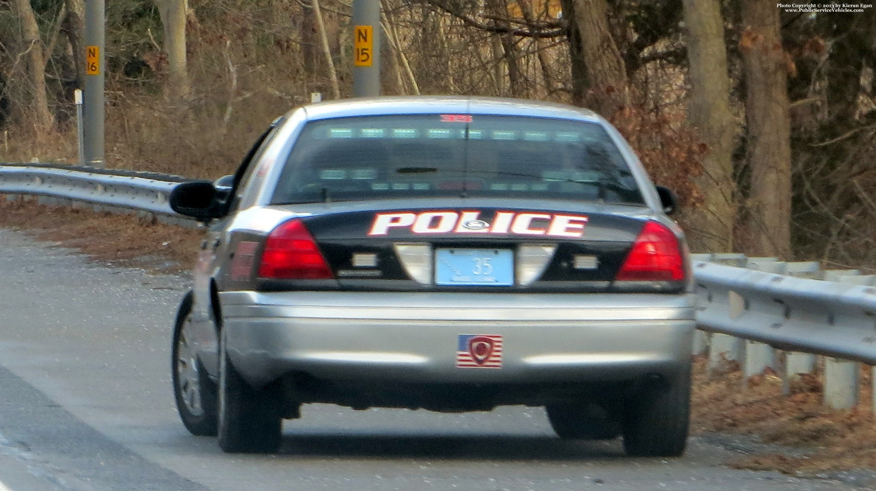 A photo  of East Providence Police
            Car 35, a 2011 Ford Crown Victoria Police Interceptor             taken by Kieran Egan