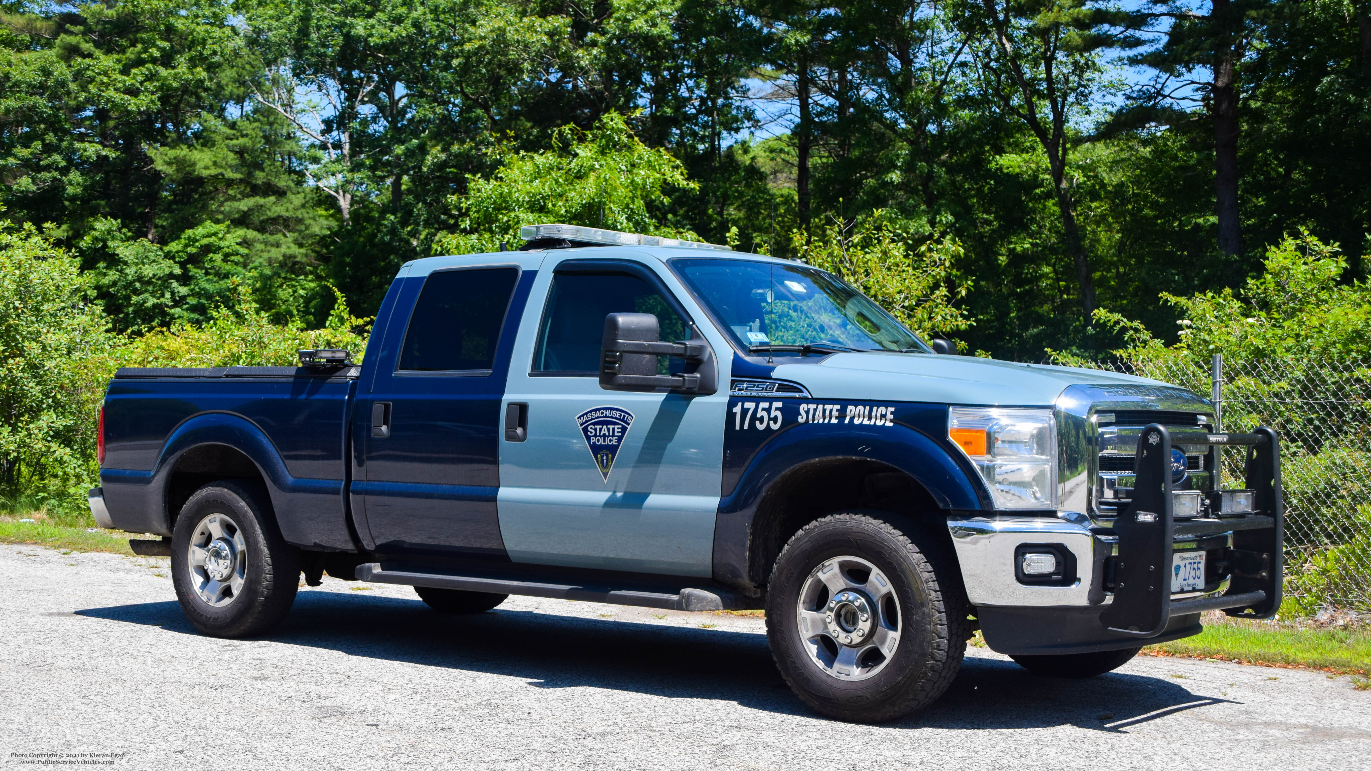 A photo  of Massachusetts State Police
            Cruiser 1755, a 2015 Ford F-250 XLT Crew Cab             taken by Kieran Egan