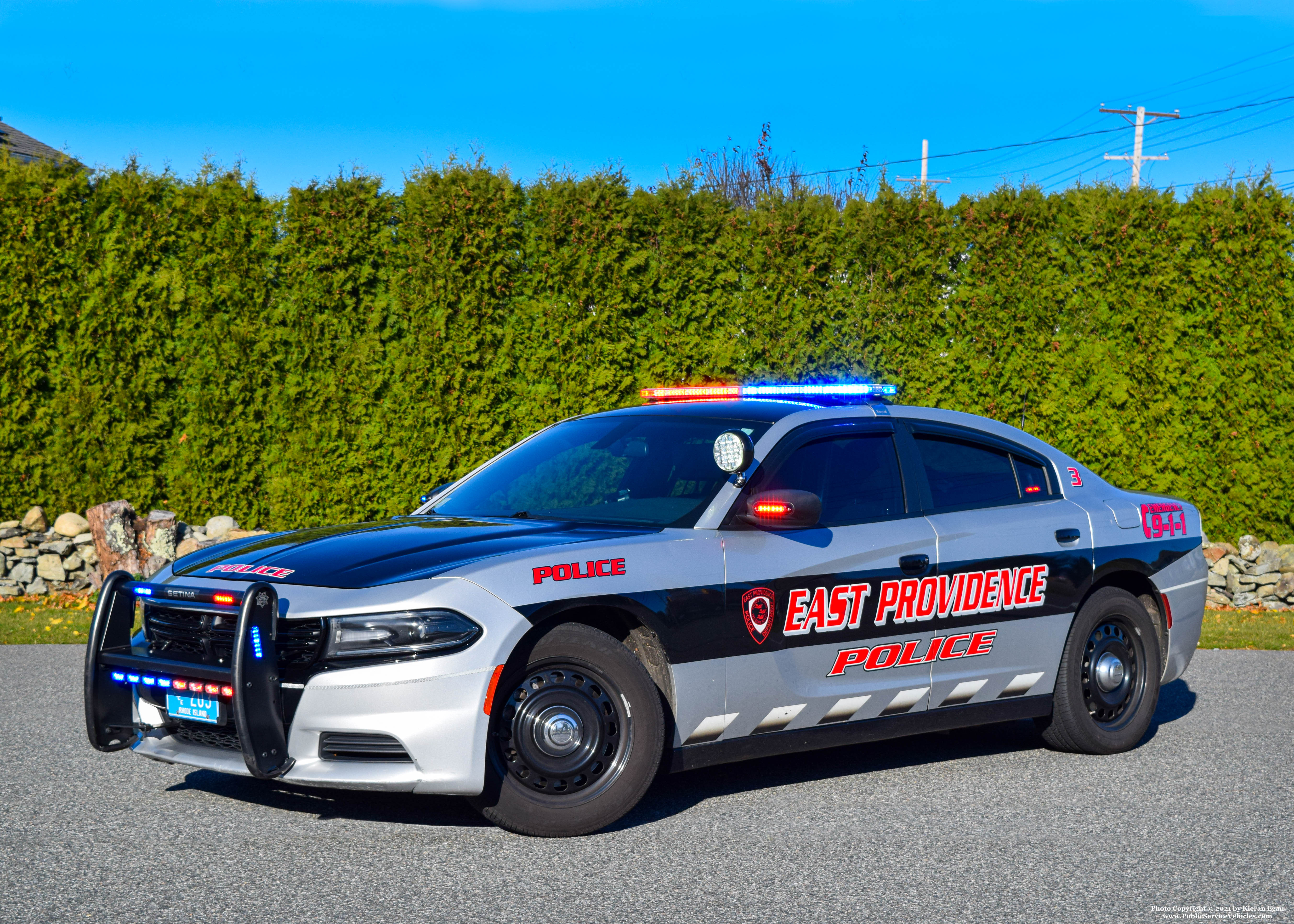 A photo  of East Providence Police
            Car 3, a 2019 Dodge Charger             taken by Kieran Egan