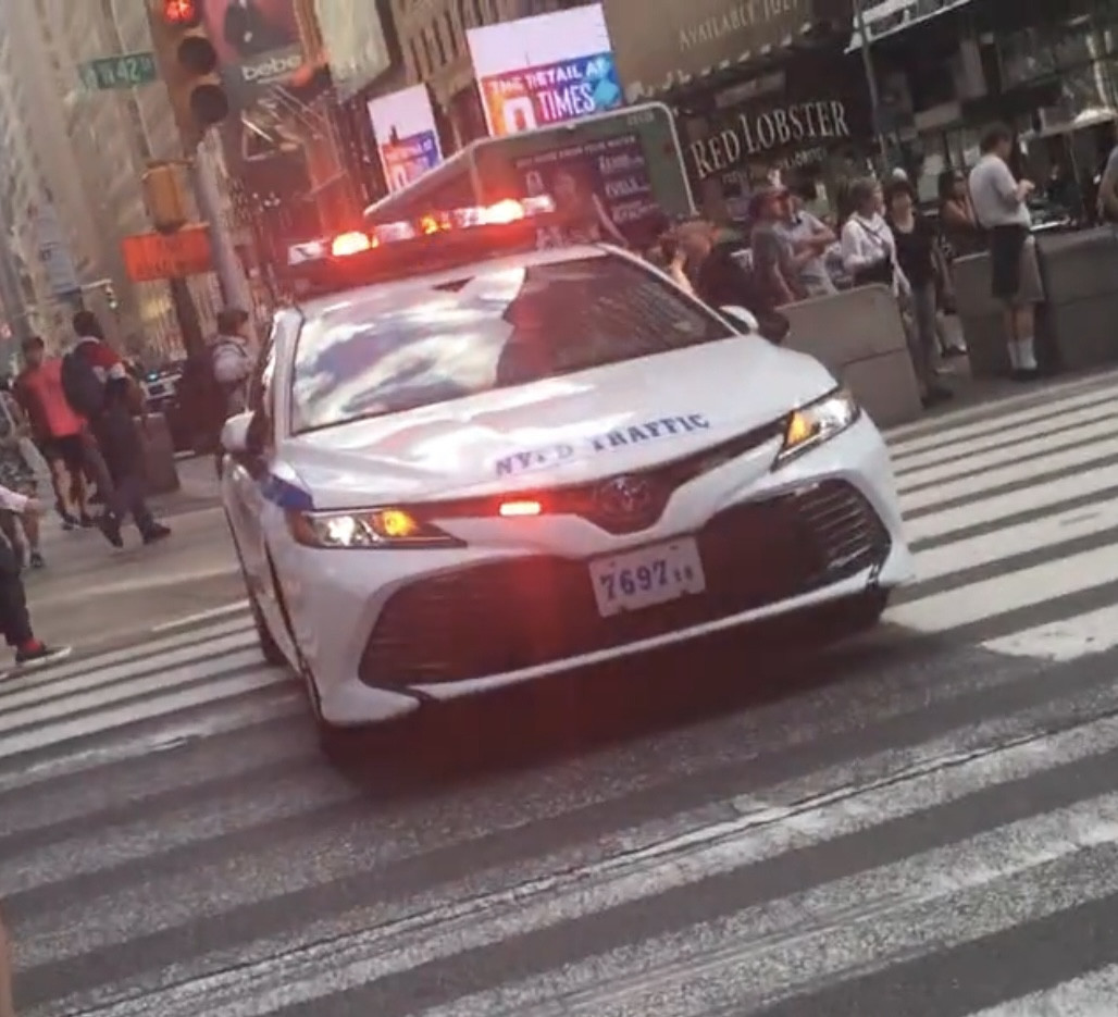 A photo  of New York Police Department
            Cruiser 7697 16, a 2016 Toyota Camry             taken by @riemergencyvehicles