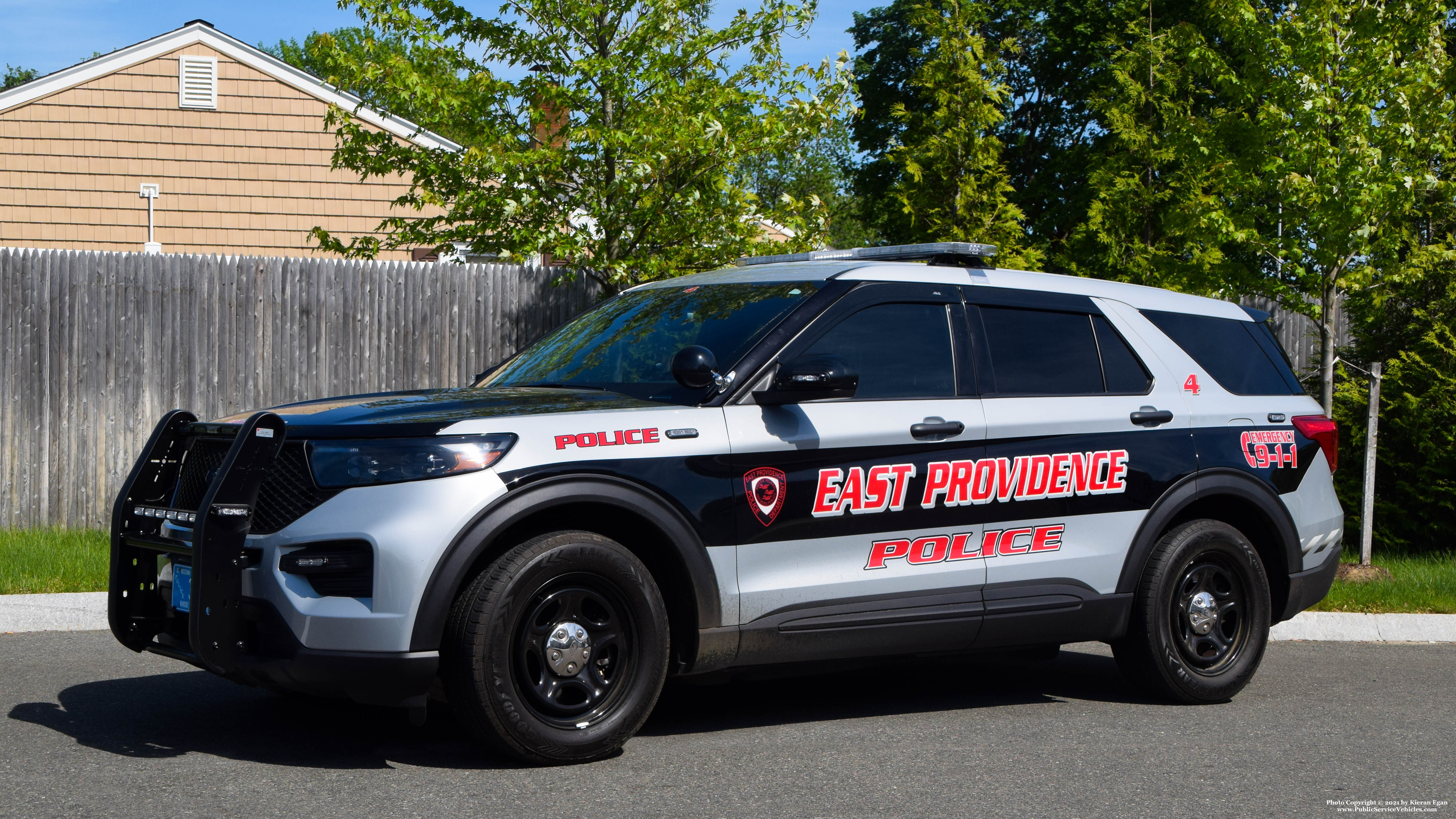 A photo  of East Providence Police
            Car 4, a 2020 Ford Police Interceptor Utility             taken by Kieran Egan