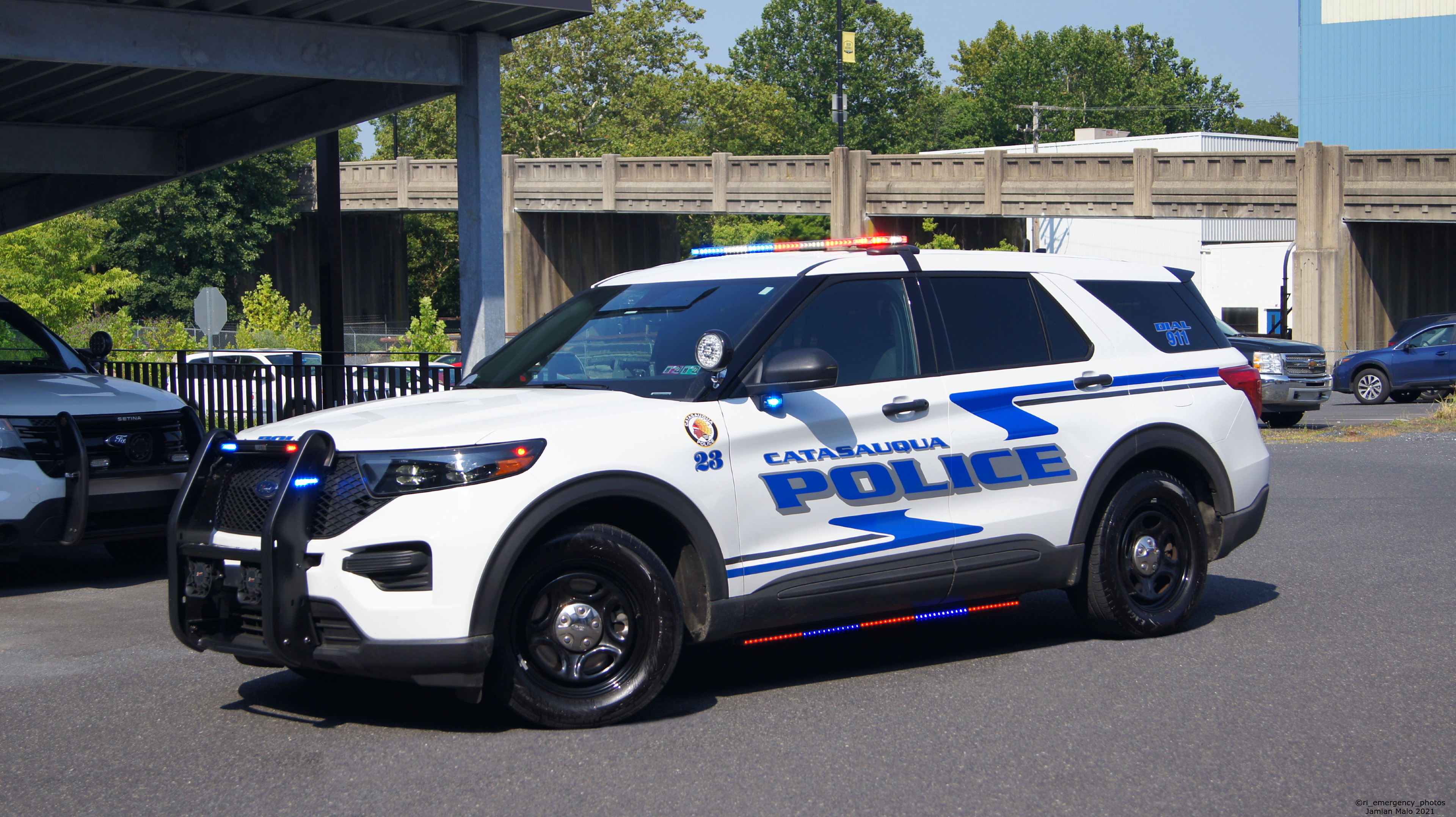 A photo  of Catasauqua Police
            Cruiser 23, a 2020-2021 Ford Police Interceptor Utility             taken by Jamian Malo