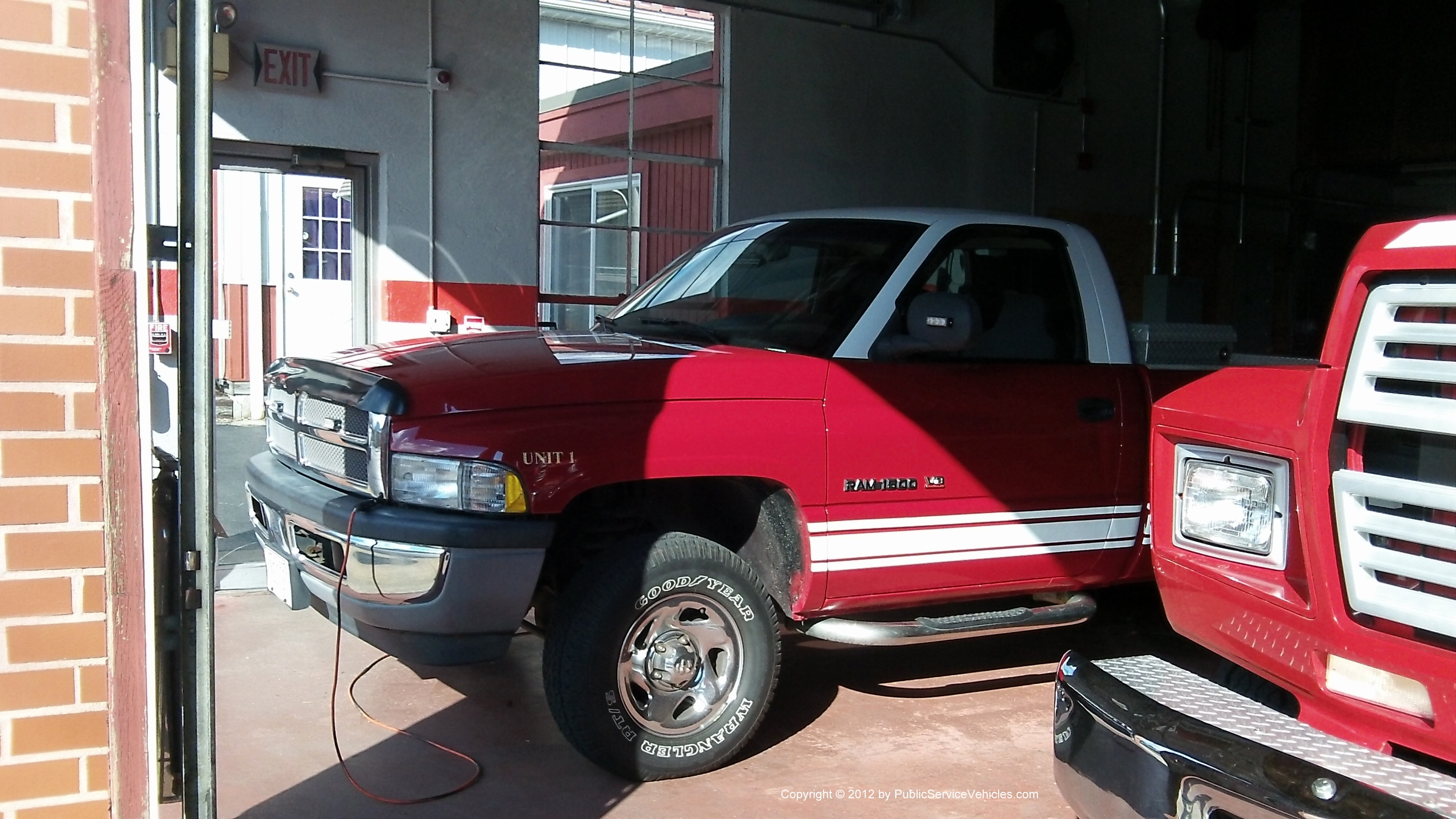 A photo  of Coventry Fire District
            Unit 1, a 1993-2001 Dodge RAM 1500             taken by Kieran Egan