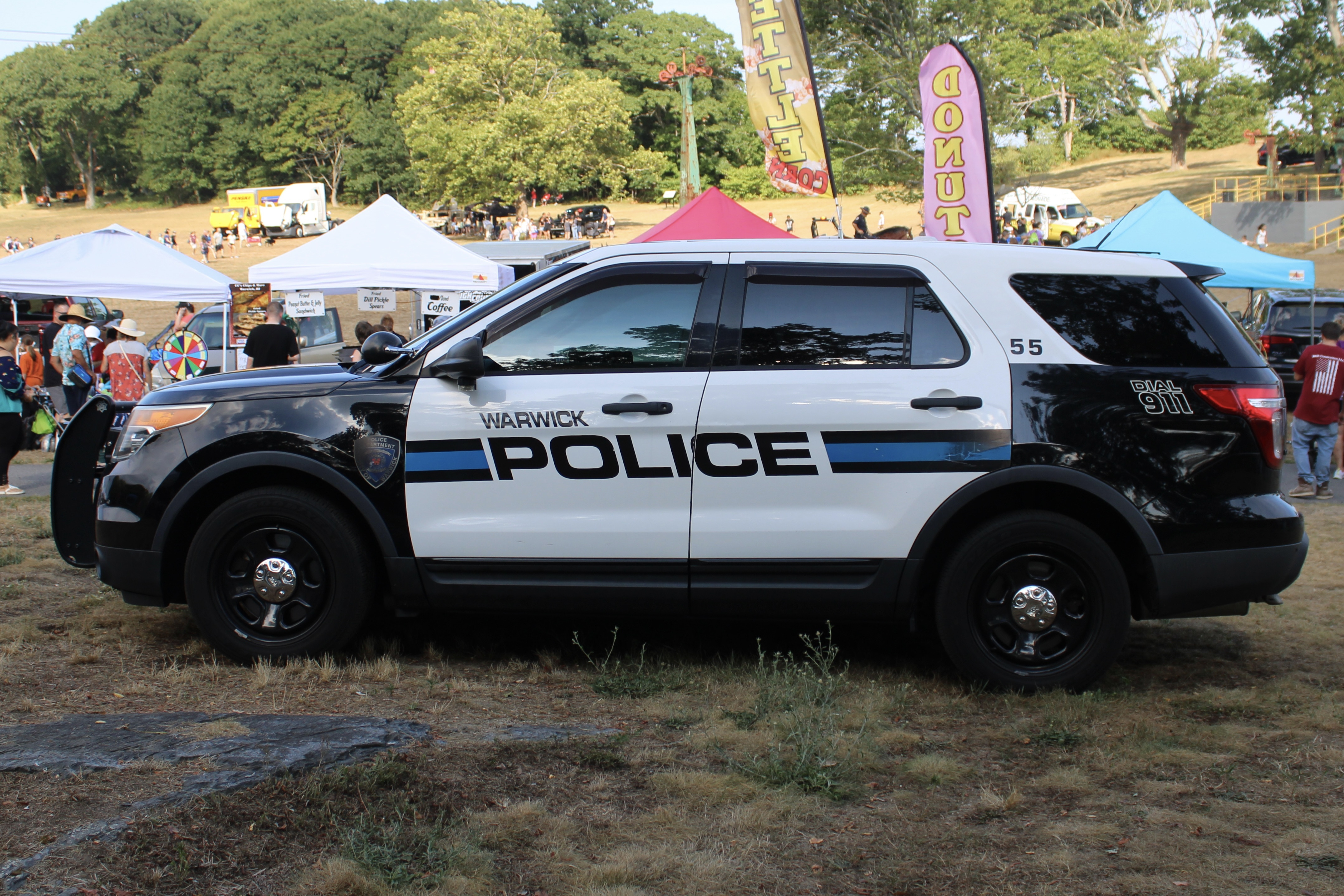 A photo  of Warwick Police
            Cruiser CP-55, a 2014 Ford Police Interceptor Utility             taken by @riemergencyvehicles