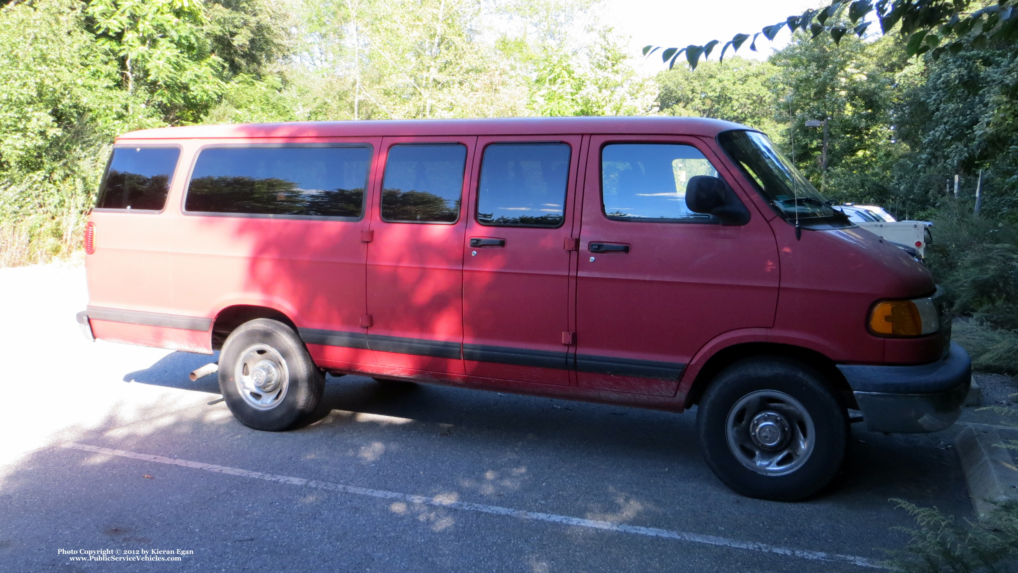 A photo  of Barrington Police
            Police Athletic League Van, a 1994-2003 Dodge RAM Van 3500             taken by Kieran Egan