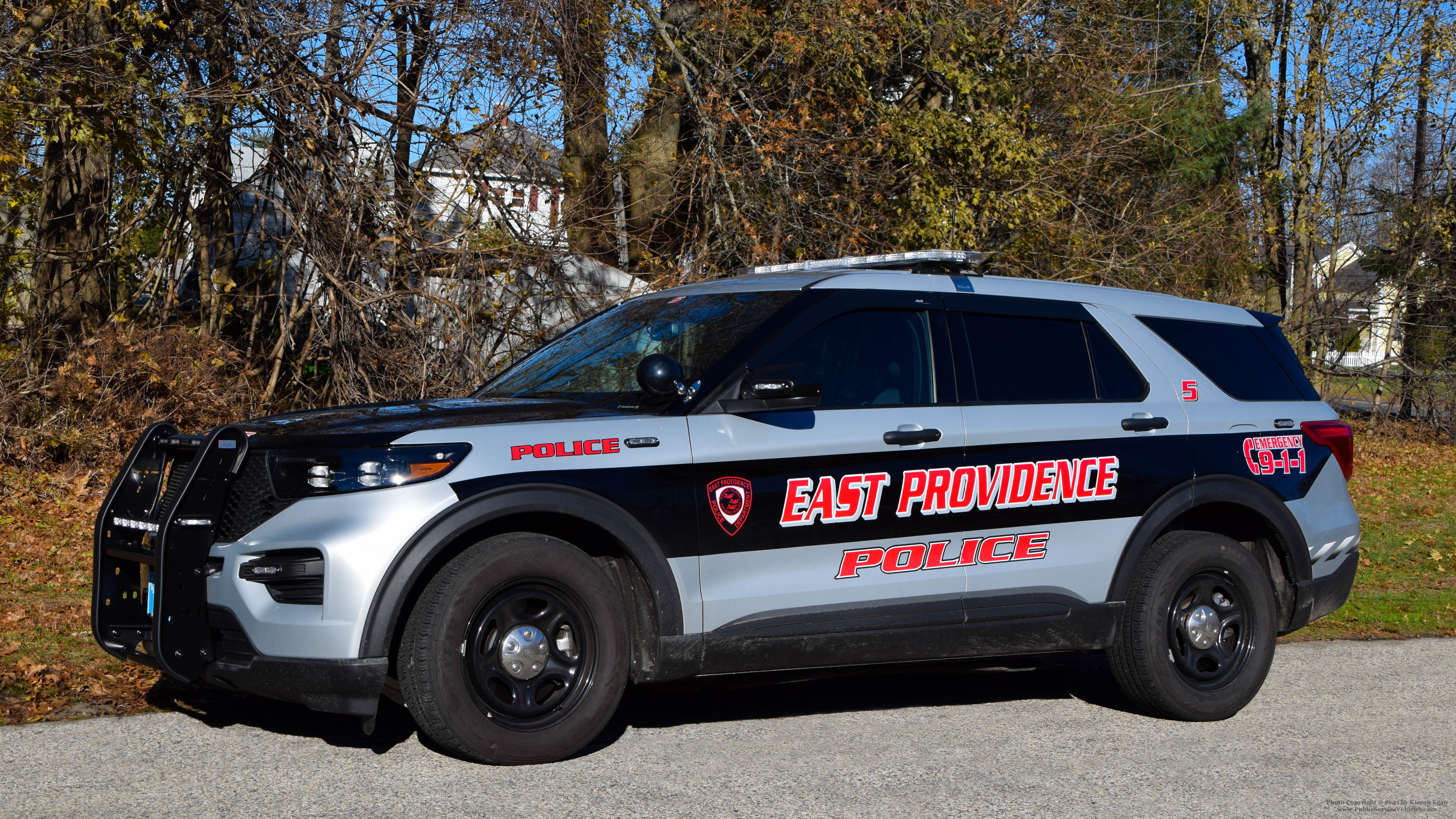 A photo  of East Providence Police
            Car 5, a 2020 Ford Police Interceptor Utility             taken by Kieran Egan