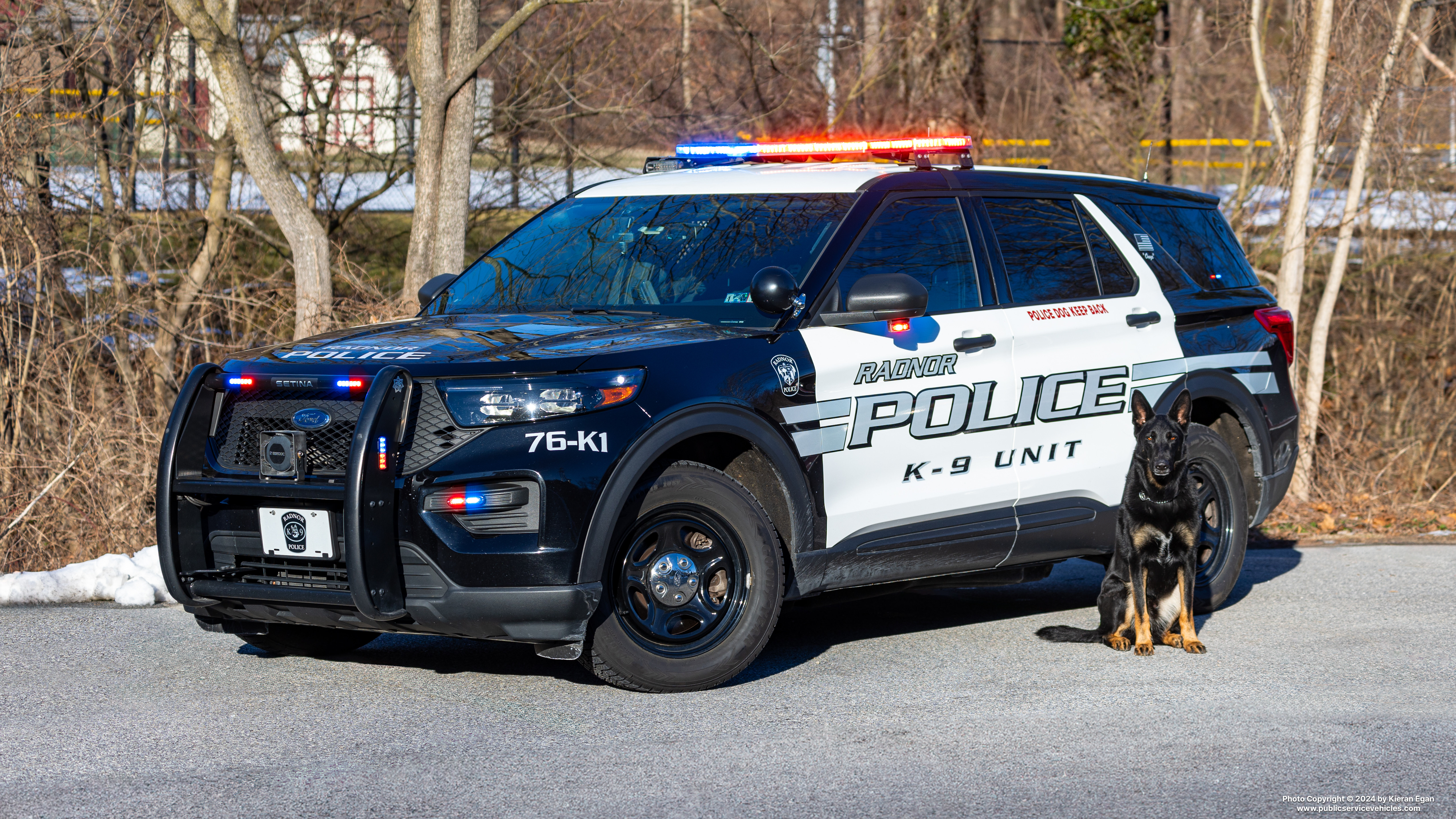 A photo  of Radnor Township Police
            Cruiser 76-K1, a 2020-2023 Ford Police Interceptor Utility             taken by Kieran Egan