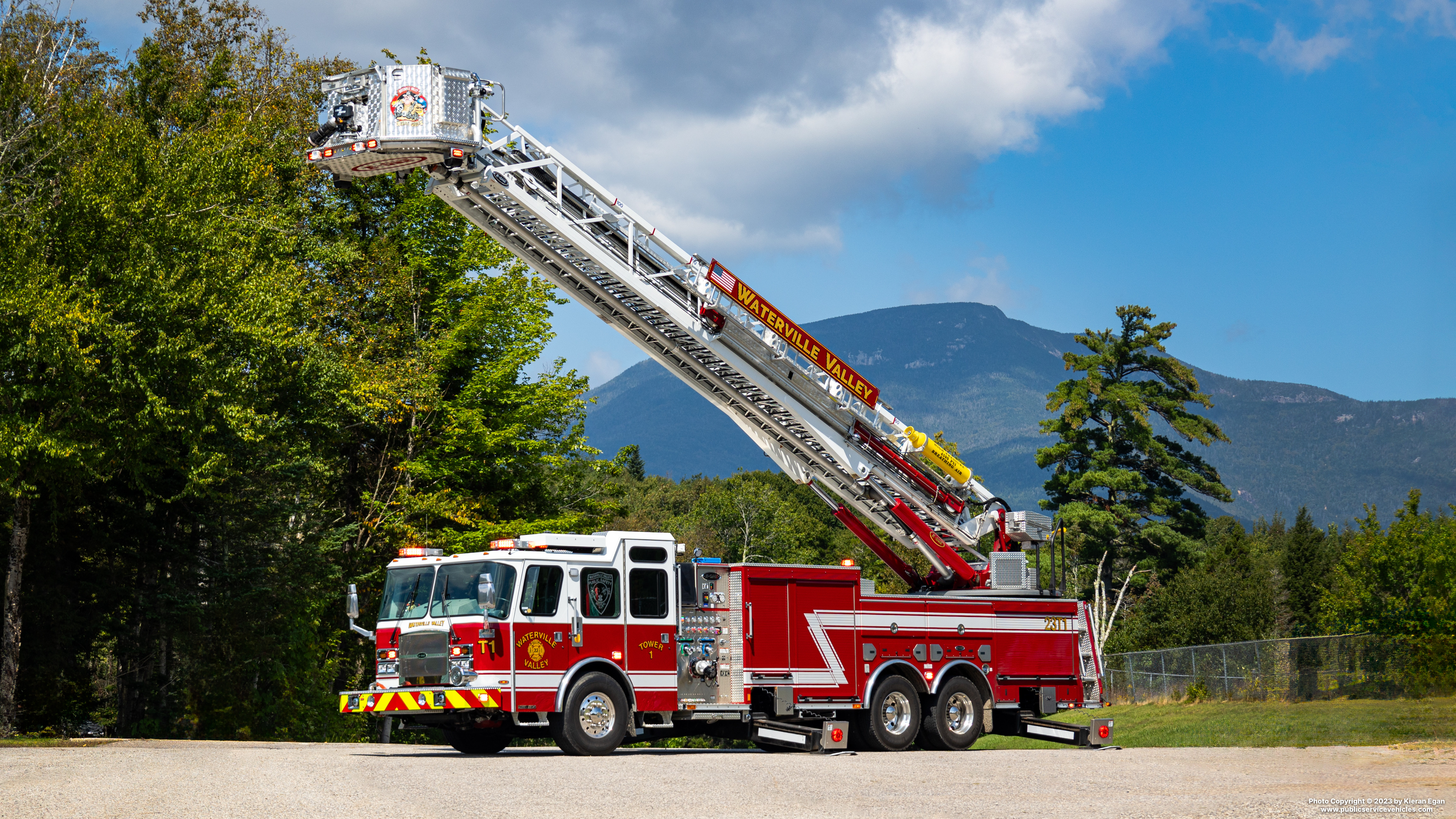 A photo  of Waterville Valley Public Safety
            23 Tower 1, a 2017 E-One Cyclone             taken by Kieran Egan