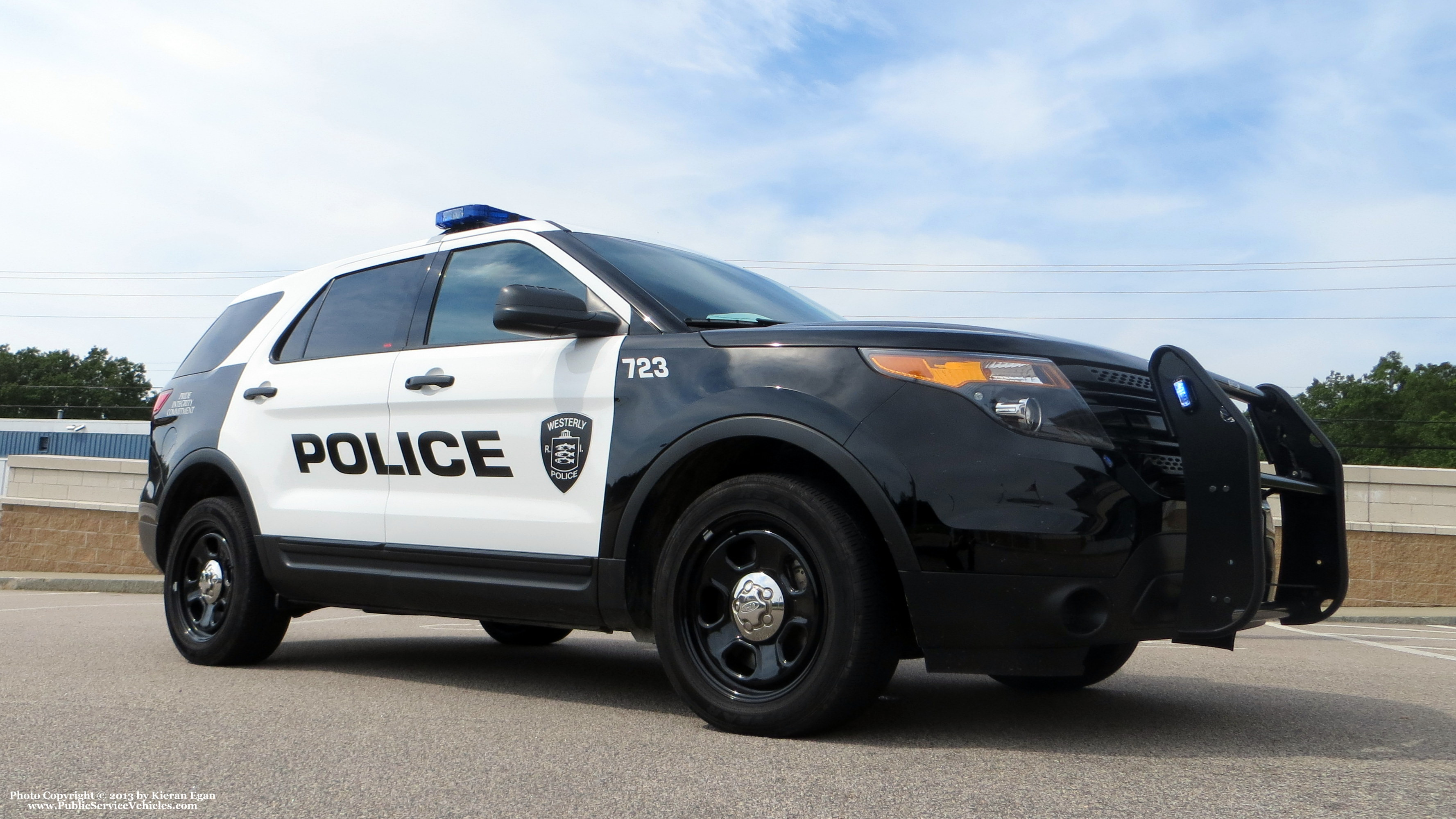 A photo  of Westerly Police
            Cruiser 723, a 2013-2015 Ford Police Interceptor Utility             taken by Kieran Egan