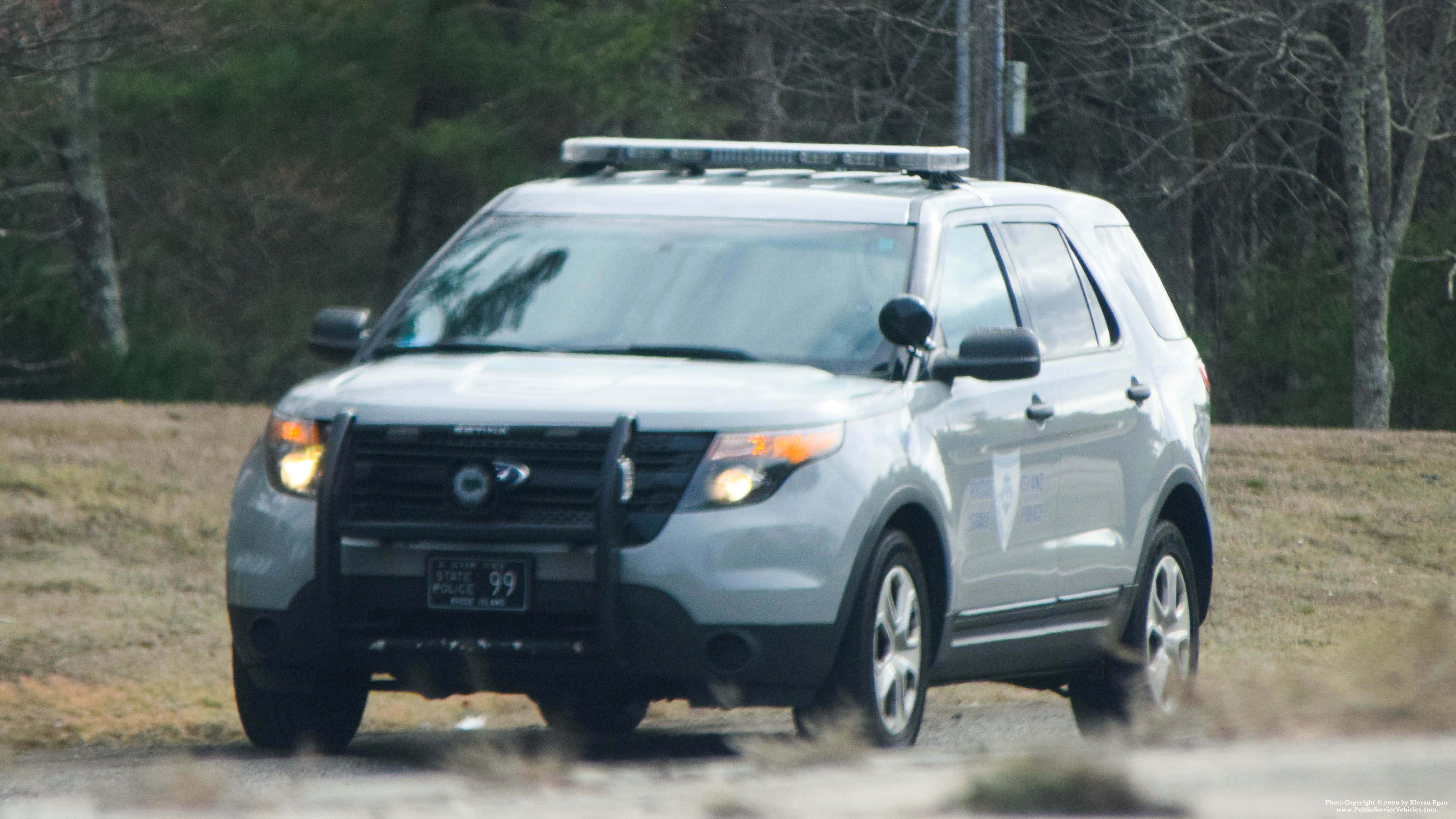 A photo  of Rhode Island State Police
            Cruiser 99, a 2013-2015 Ford Police Interceptor Utility             taken by Kieran Egan