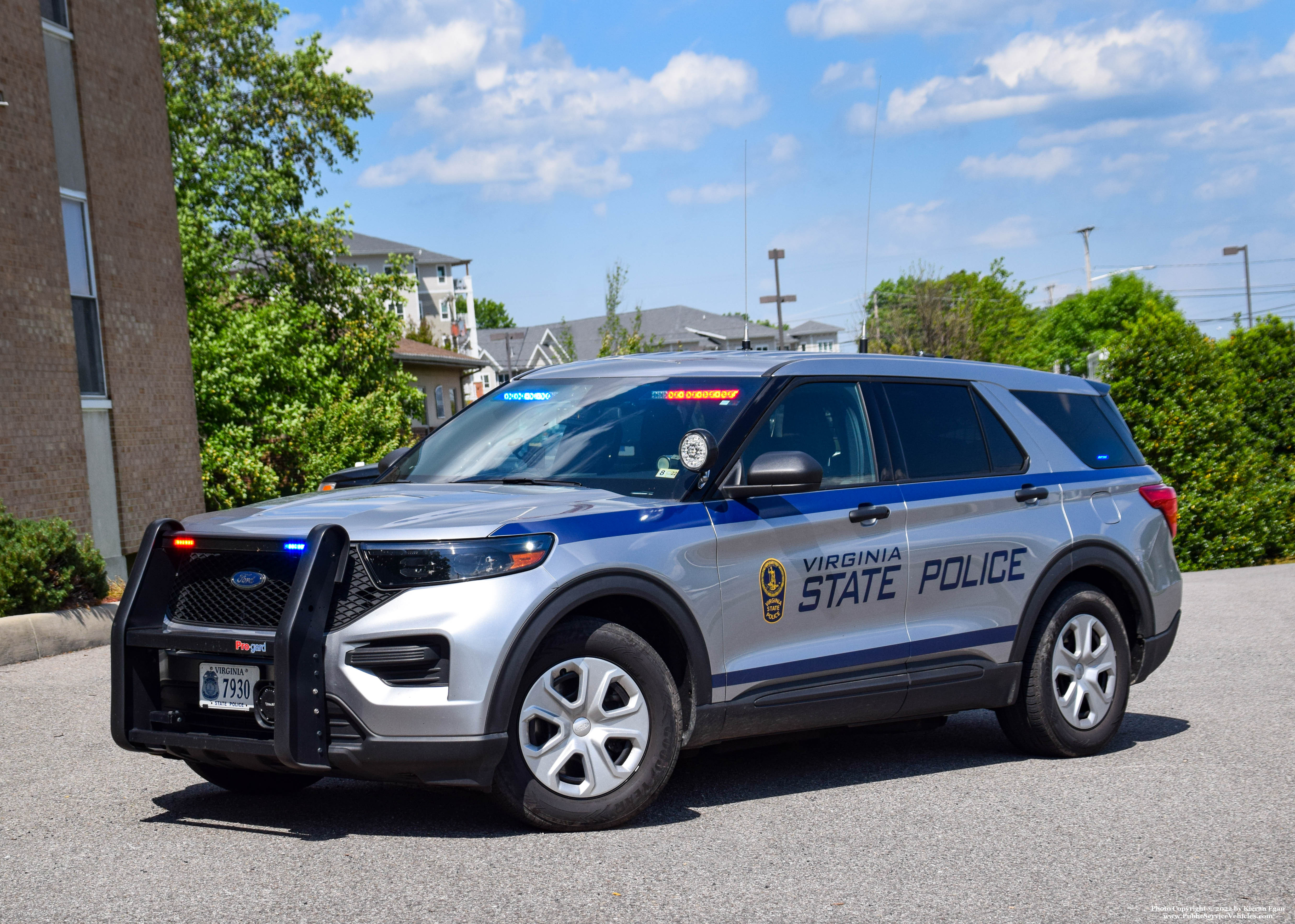 A photo  of Virginia State Police
            Cruiser 7930, a 2020 Ford Police Interceptor Utility             taken by Kieran Egan