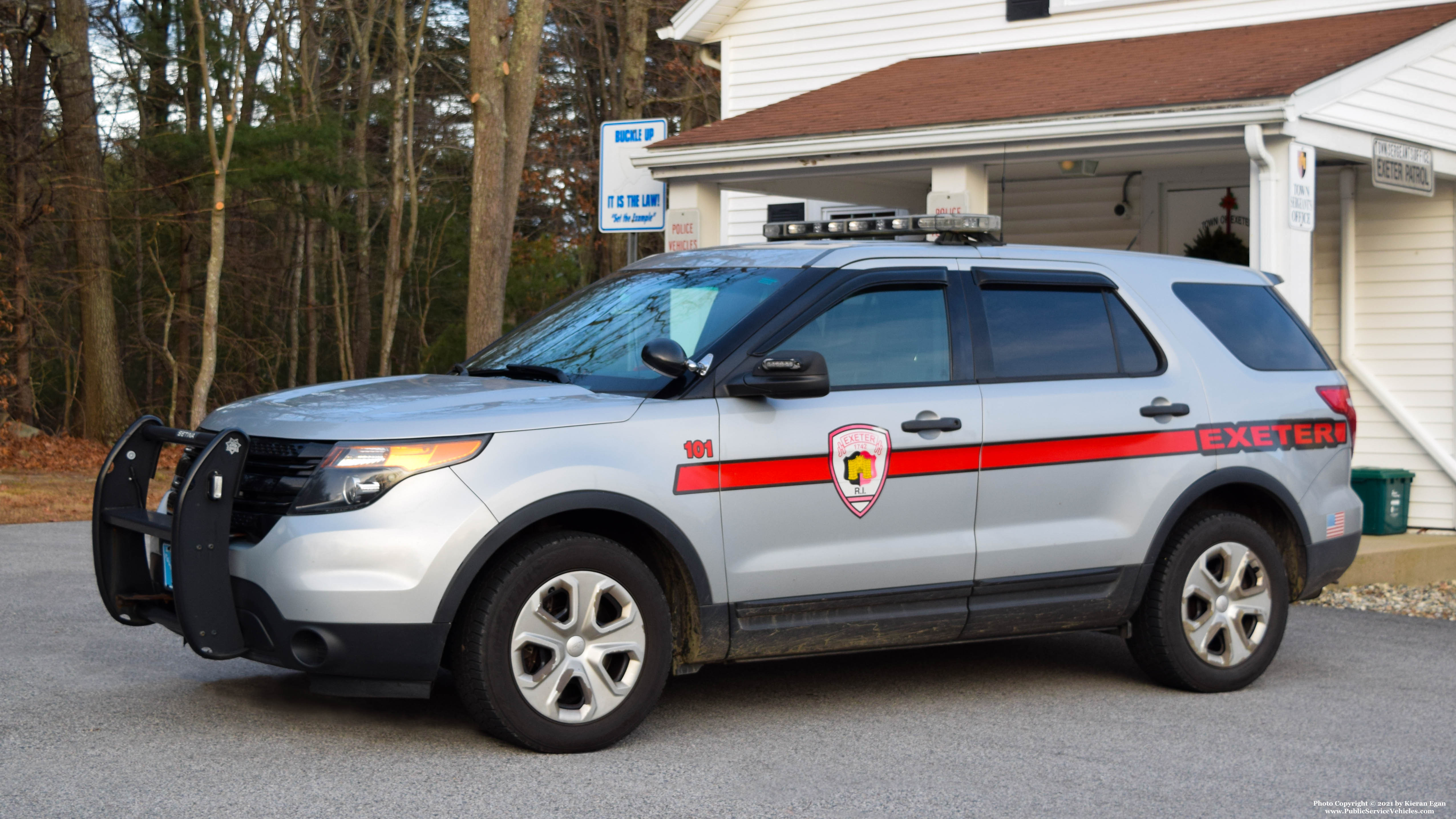 A photo  of Exeter Town Sergeant
            Cruiser 101, a 2013 Ford Police Interceptor Utility             taken by Kieran Egan