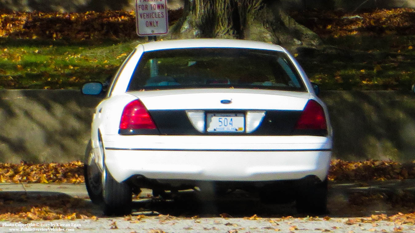 A photo  of West Warwick Town Offices
            Car 504, a 1998-2002 Ford Crown Victoria Police Interceptor             taken by Kieran Egan