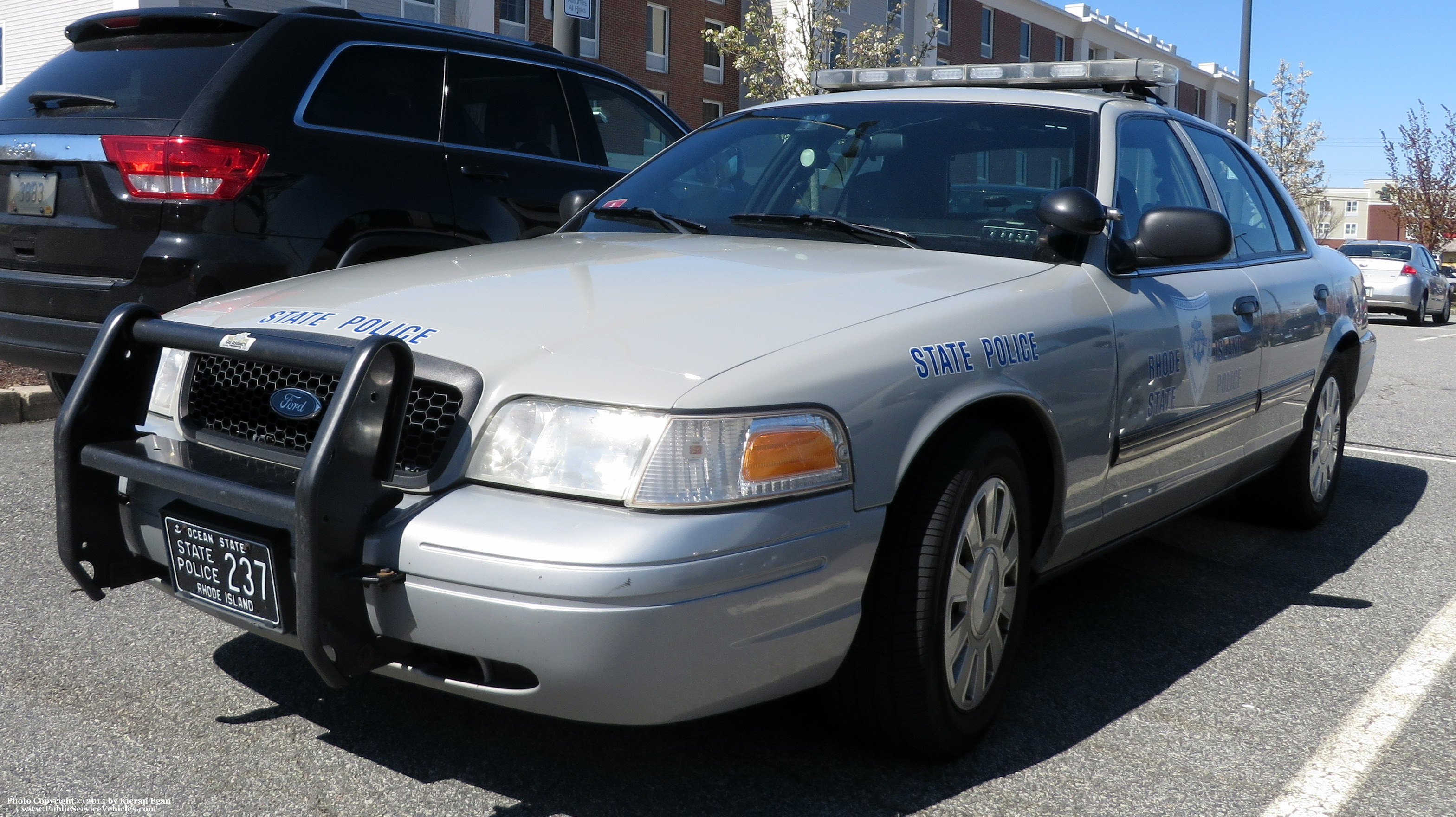 A photo  of Rhode Island State Police
            Cruiser 237, a 2009-2011 Ford Crown Victoria Police Interceptor             taken by Kieran Egan