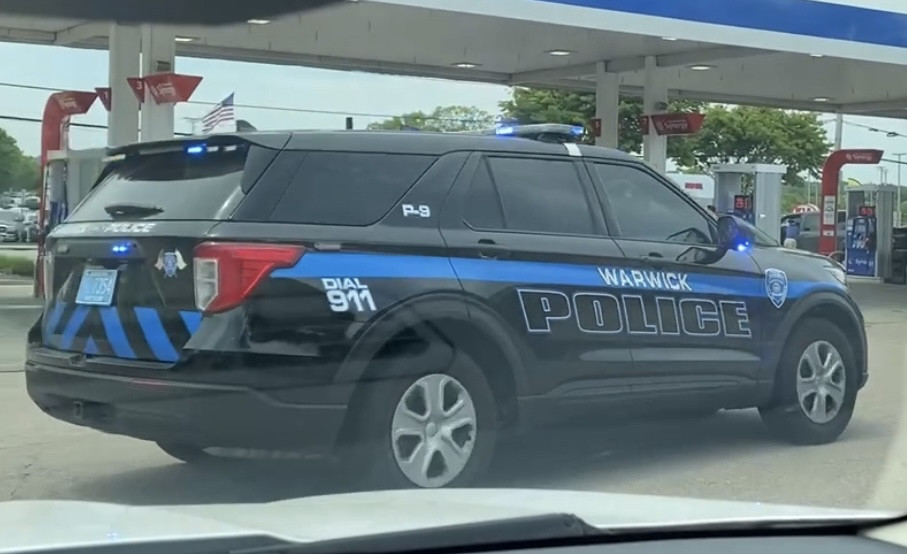 A photo  of Warwick Police
            Cruiser P-9, a 2021 Ford Police Interceptor Utility             taken by @riemergencyvehicles