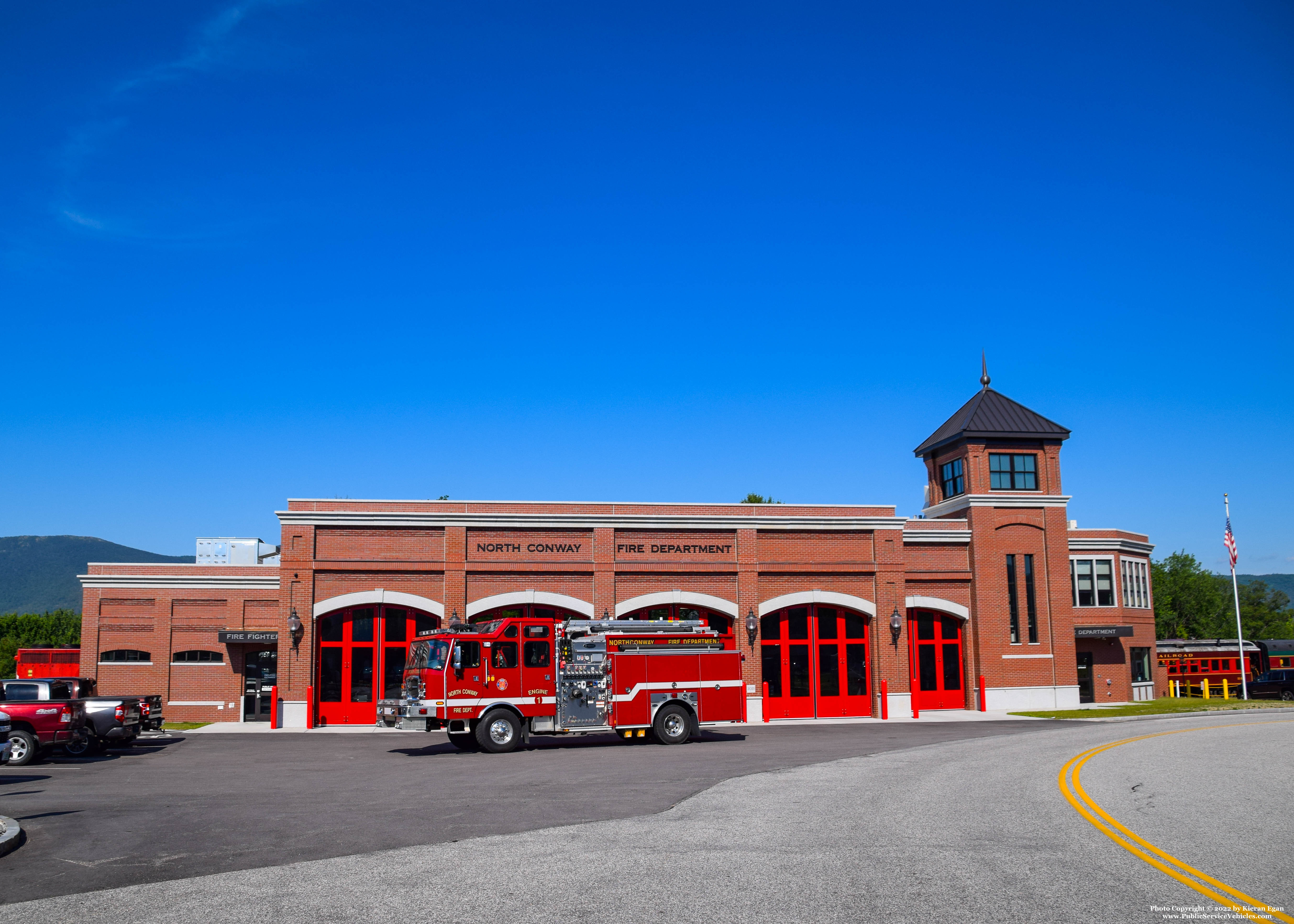 A photo  of North Conway Fire
            Engine 1, a 2013 E-One             taken by Kieran Egan