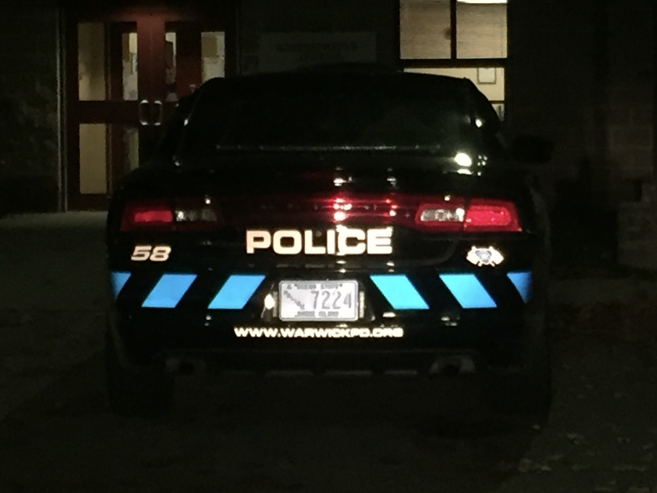 A photo  of Warwick Police
            Cruiser CP-58, a 2014 Dodge Charger             taken by @riemergencyvehicles