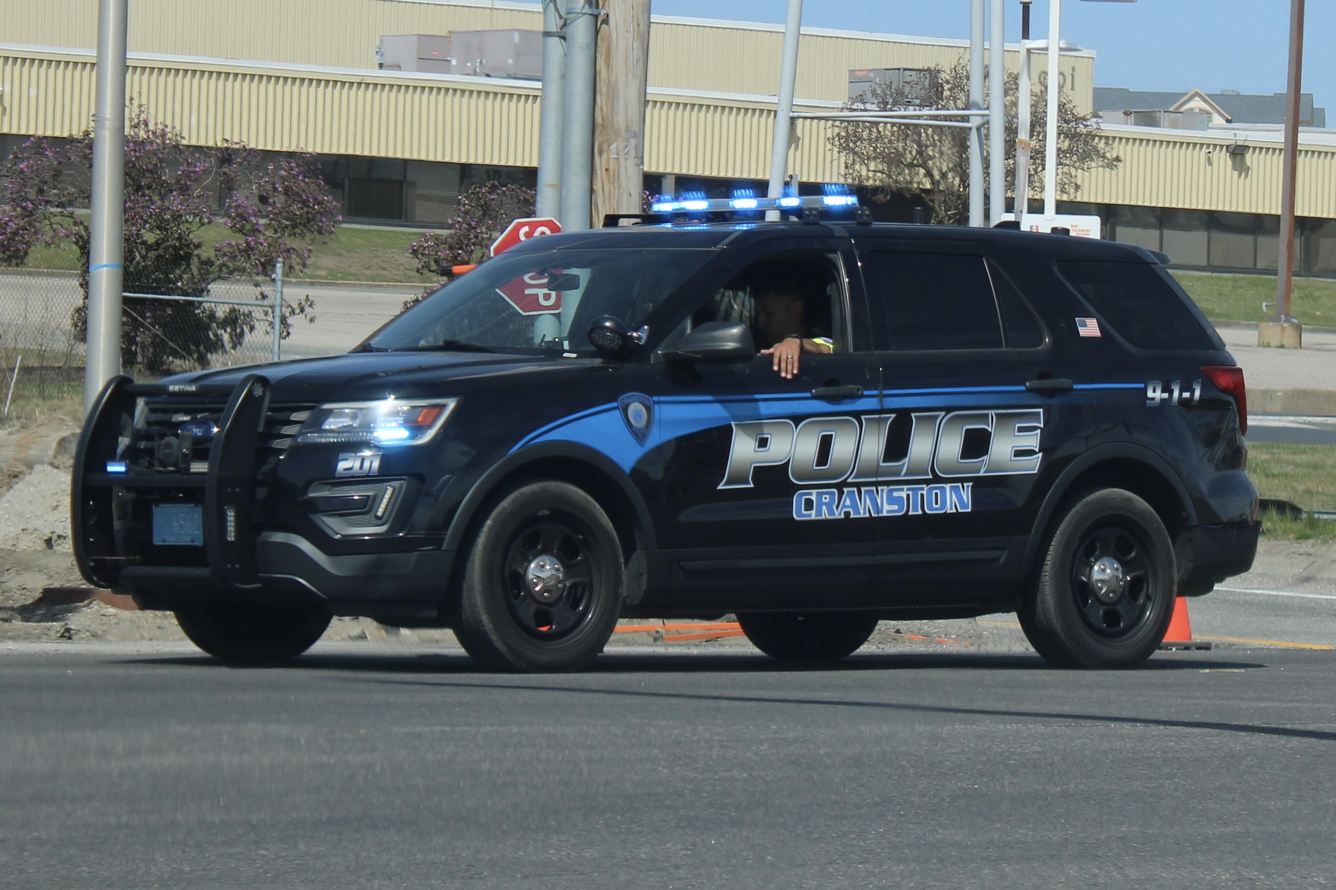 A photo  of Cranston Police
            Cruiser 201, a 2018 Ford Police Interceptor Utility             taken by @riemergencyvehicles