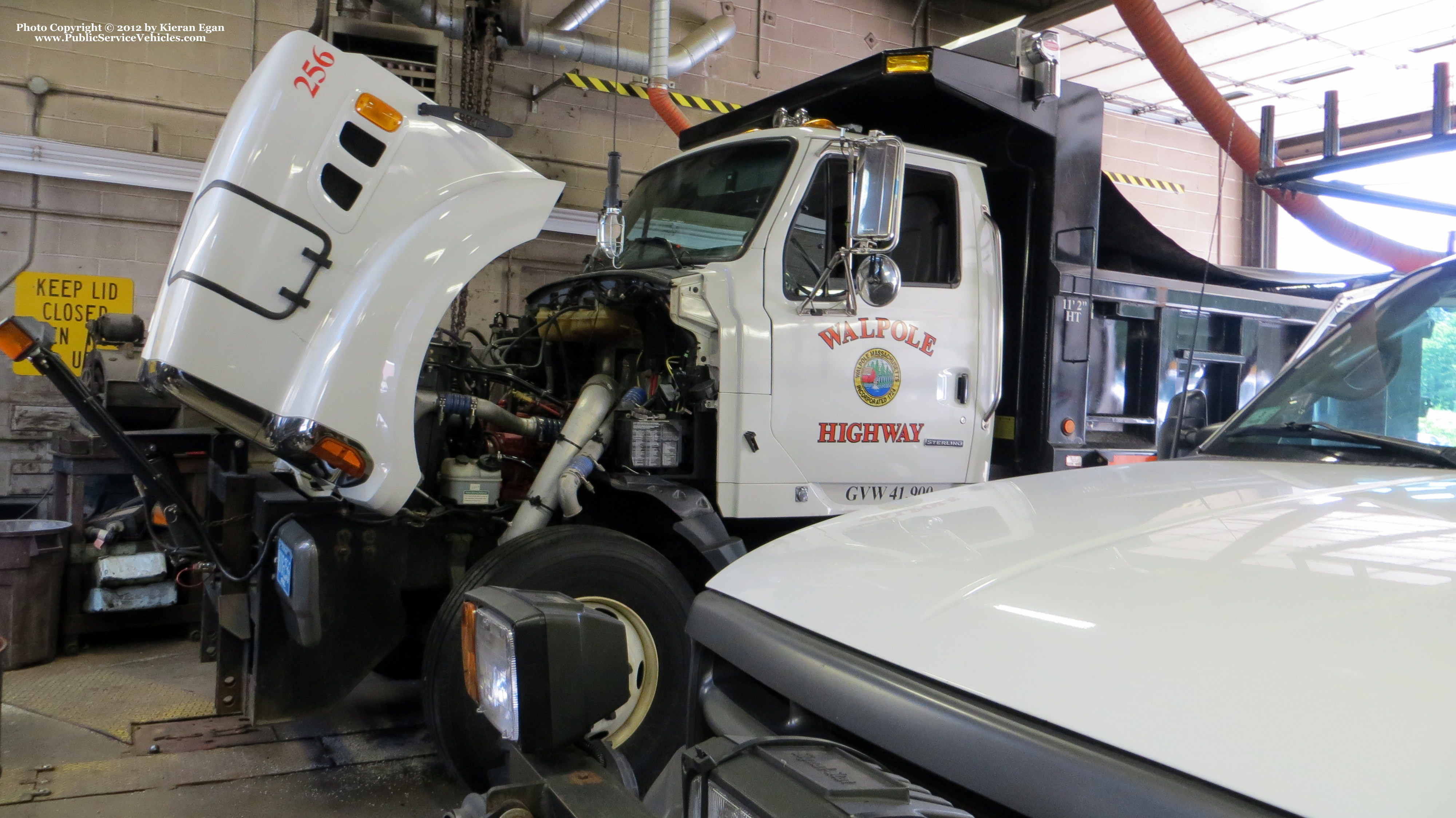 A photo  of Walpole Highway Department
            Truck 256, a 2009 Sterling L8500             taken by Kieran Egan