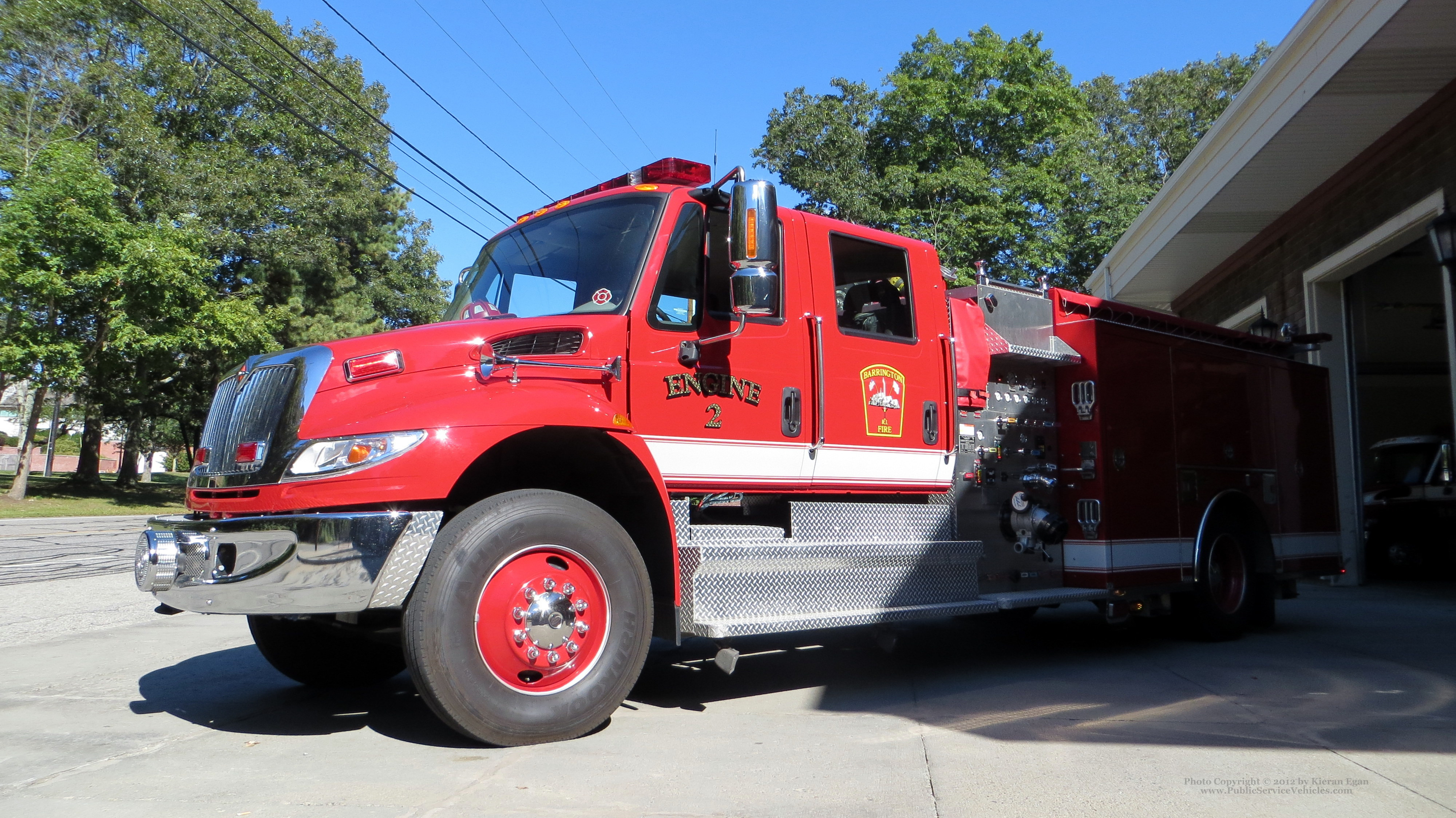 A photo  of Barrington Fire
            Engine 2, a 2009 International/KME             taken by Kieran Egan