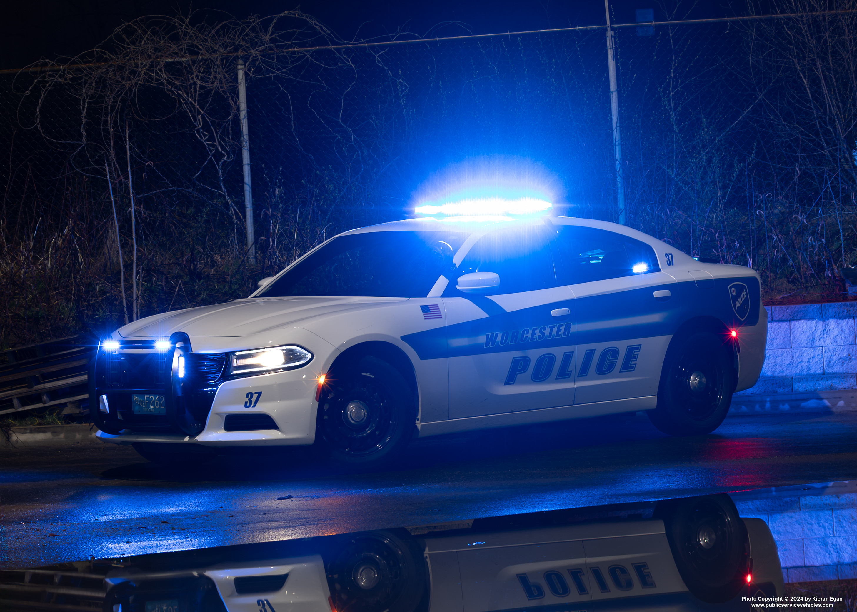 A photo  of Worcester Police
            Cruiser 37, a 2021 Dodge Charger             taken by Kieran Egan