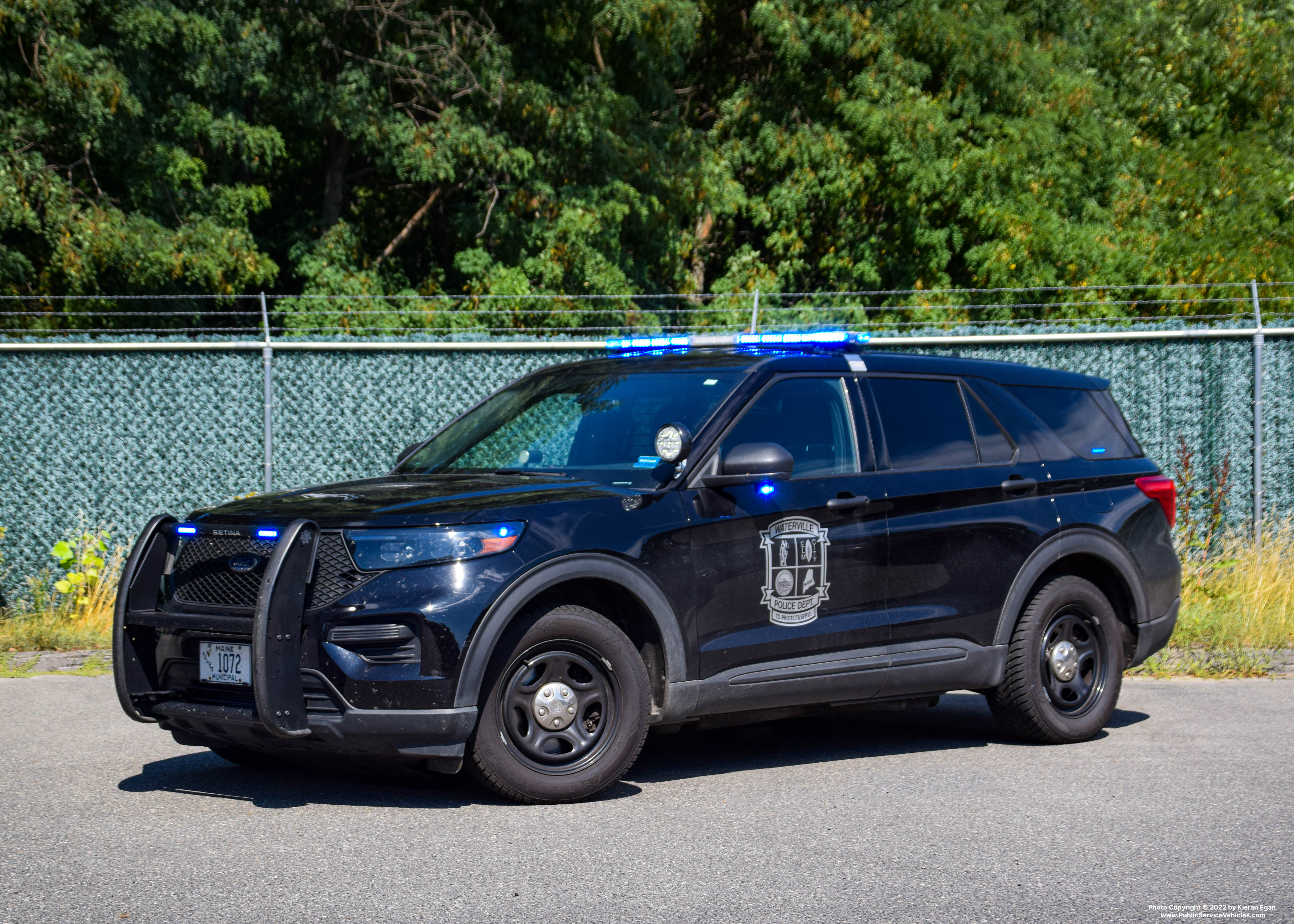 A photo  of Waterville Police
            Cruiser 1072, a 2020-2022 Ford Police Interceptor Utility             taken by Kieran Egan