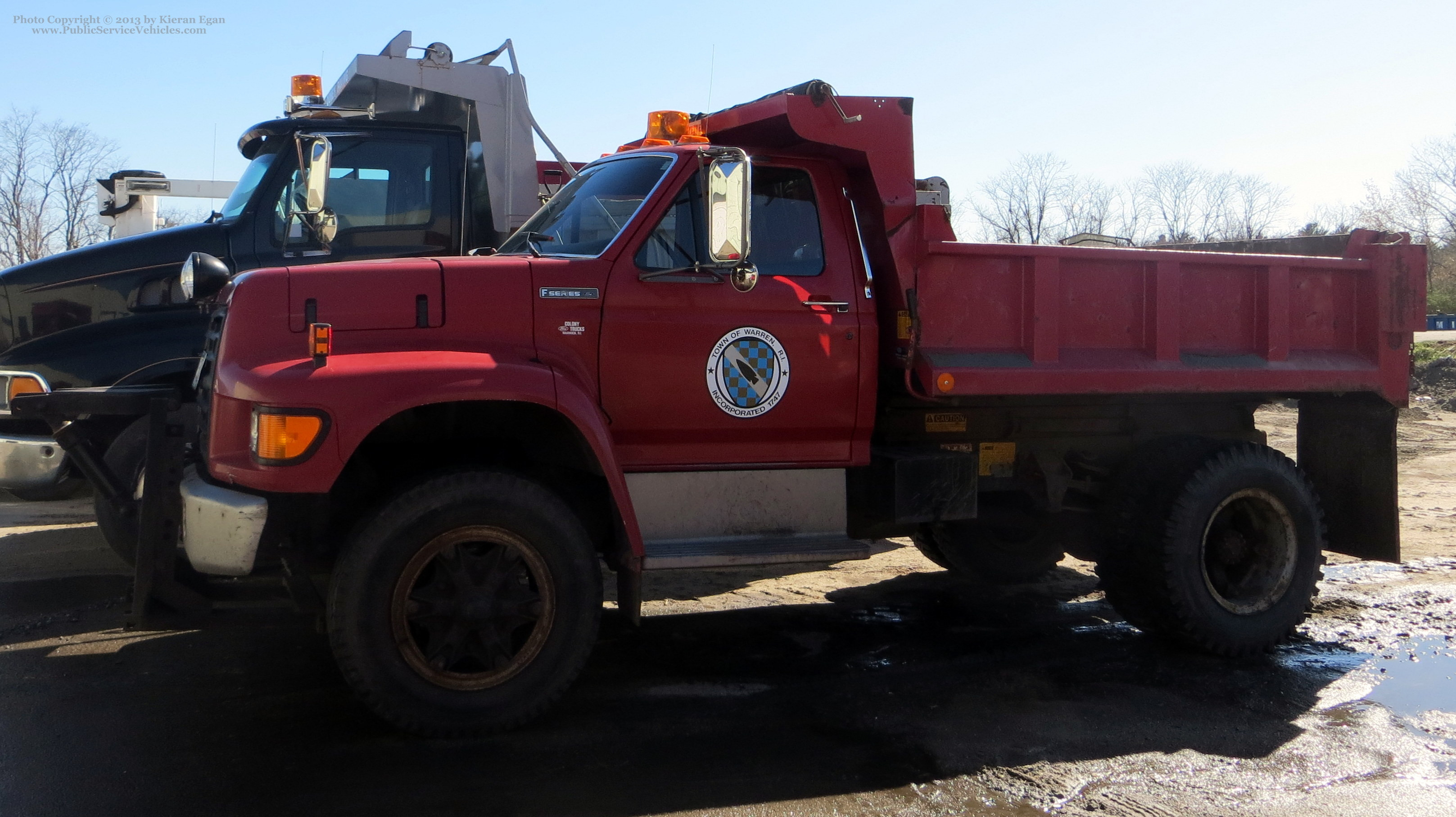 A photo  of Warren Public Works
            Truck 215, a 1995-1998 Ford F-Series             taken by Kieran Egan