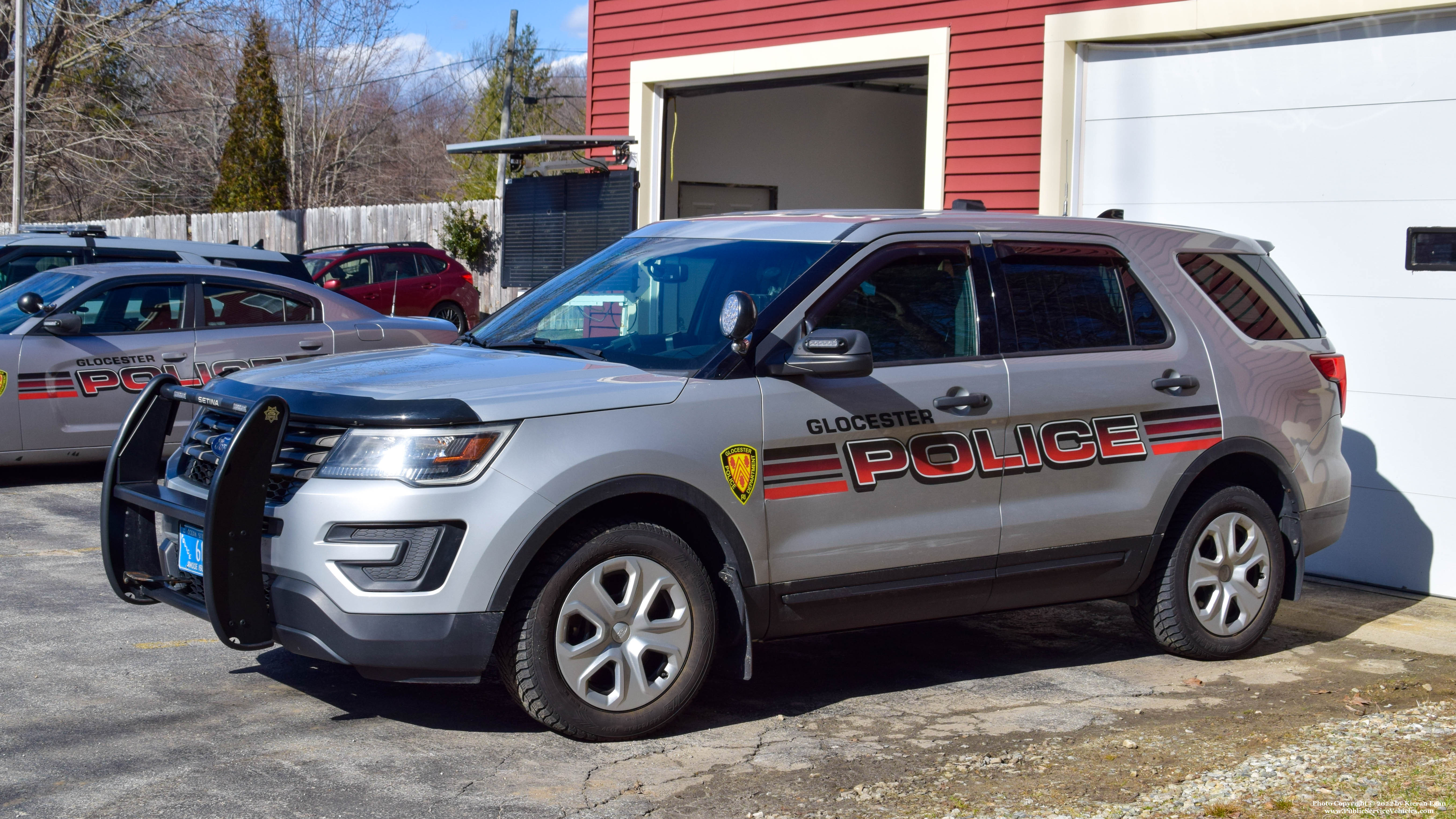 A photo  of Glocester Police
            Cruiser 608, a 2016-2019 Ford Police Interceptor Utility             taken by Kieran Egan