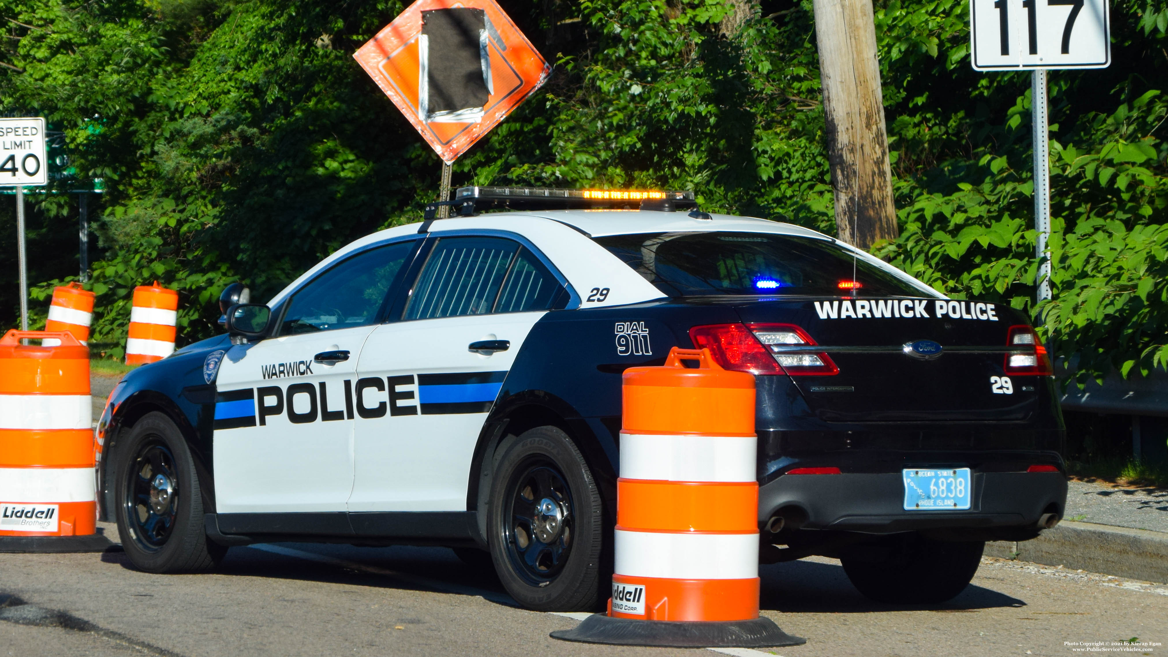 A photo  of Warwick Police
            Cruiser P-29, a 2013-2016 Ford Police Interceptor Sedan             taken by Kieran Egan