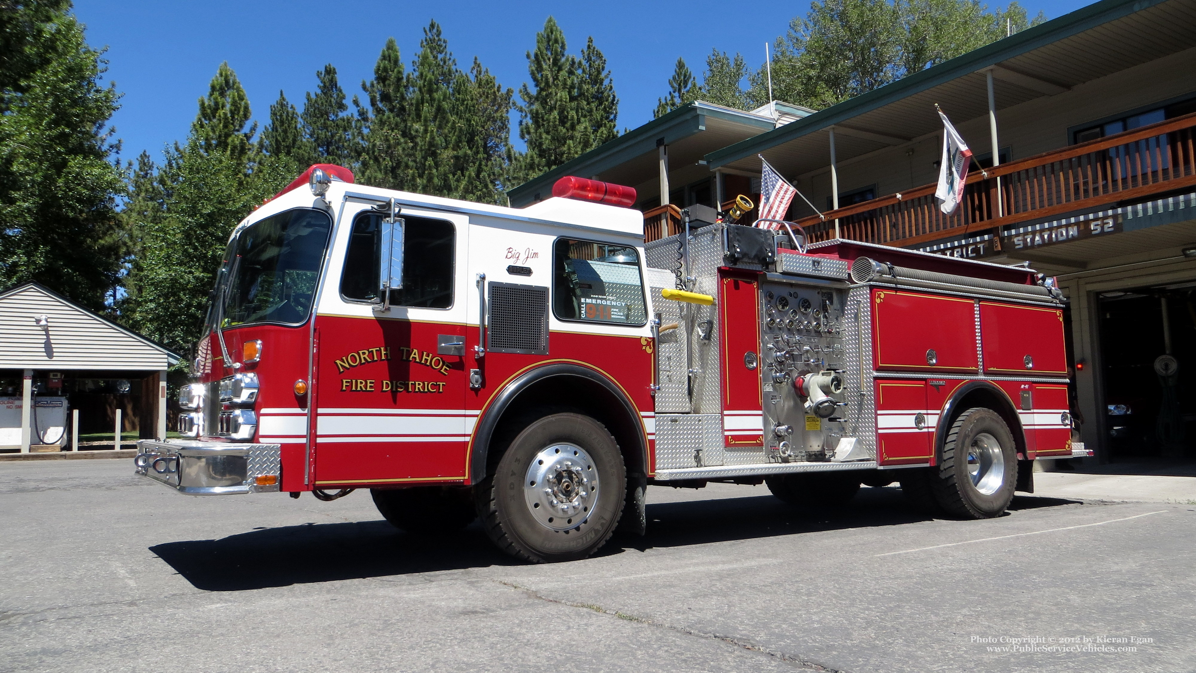 A photo  of North Tahoe Fire District
            Engine 56, a 1986 Duplex             taken by Kieran Egan