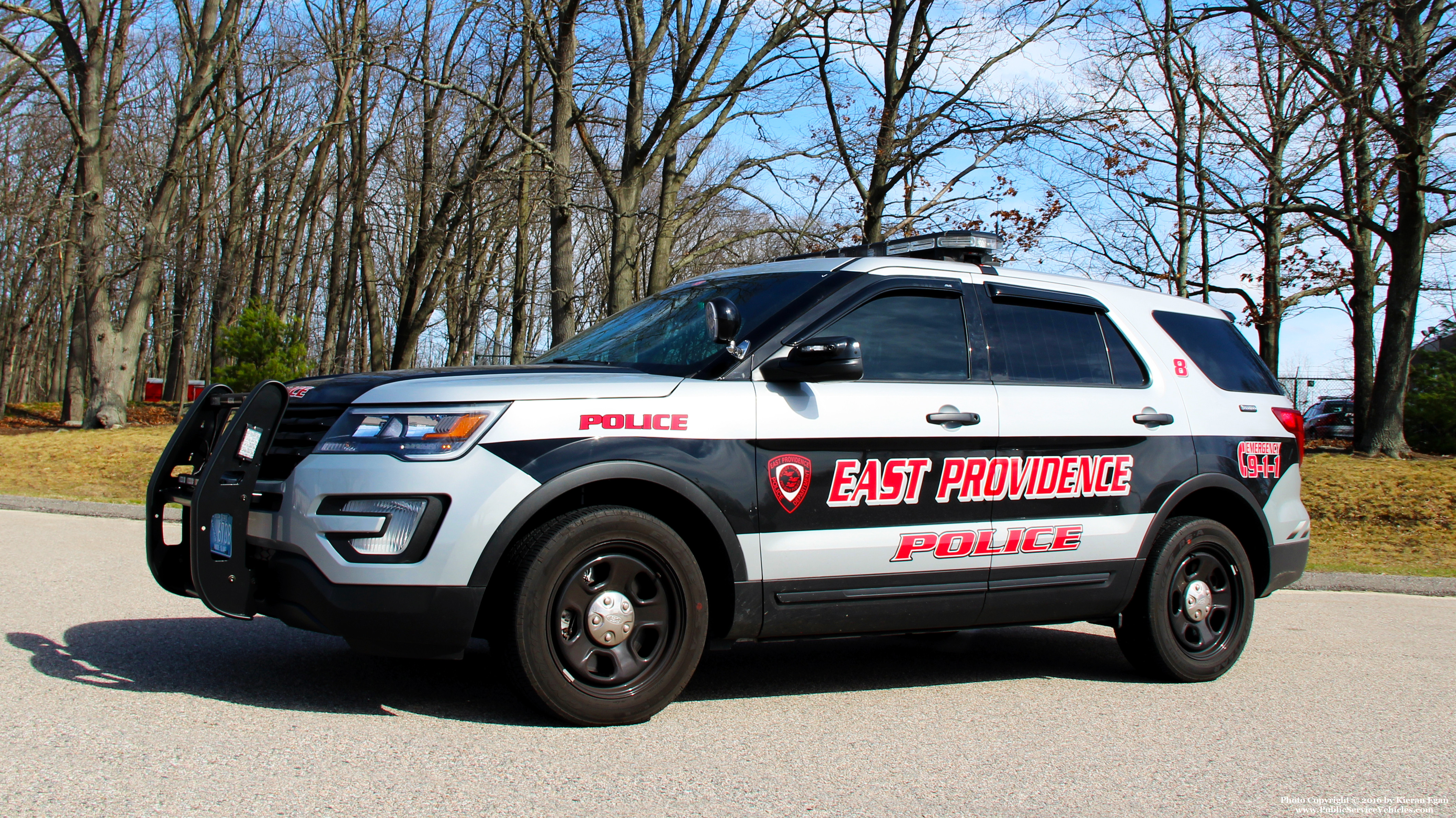 A photo  of East Providence Police
            Car 8, a 2016 Ford Police Interceptor Utility             taken by Kieran Egan