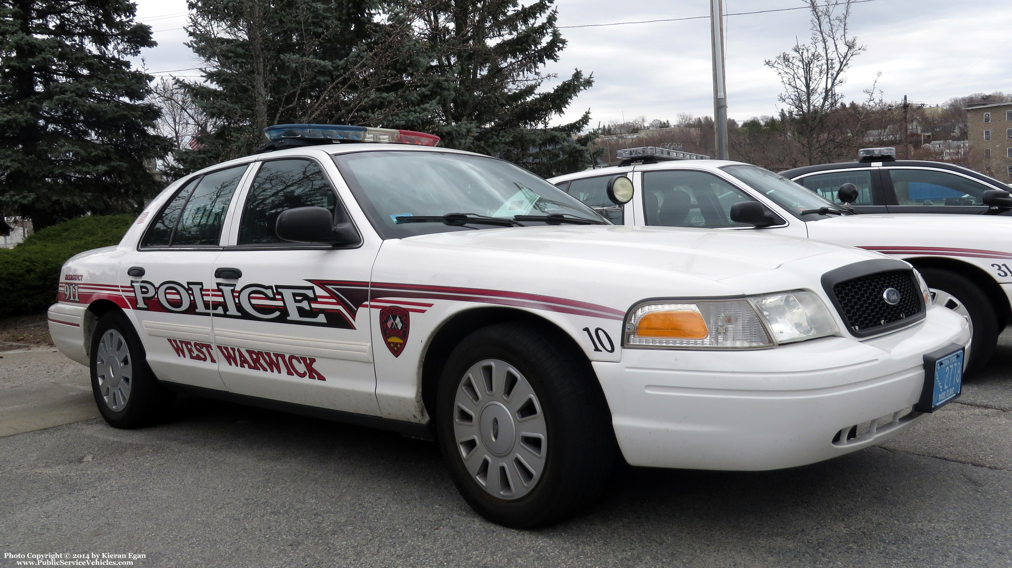 A photo  of West Warwick Police
            Car 10, a 2010 Ford Crown Victoria Police Interceptor             taken by Kieran Egan