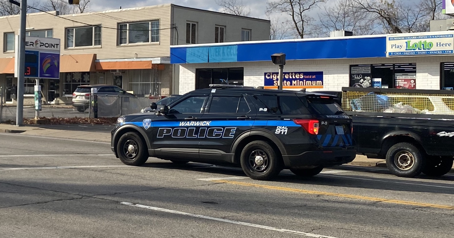 A photo  of Warwick Police
            Cruiser P-9, a 2021 Ford Police Interceptor Utility             taken by @riemergencyvehicles